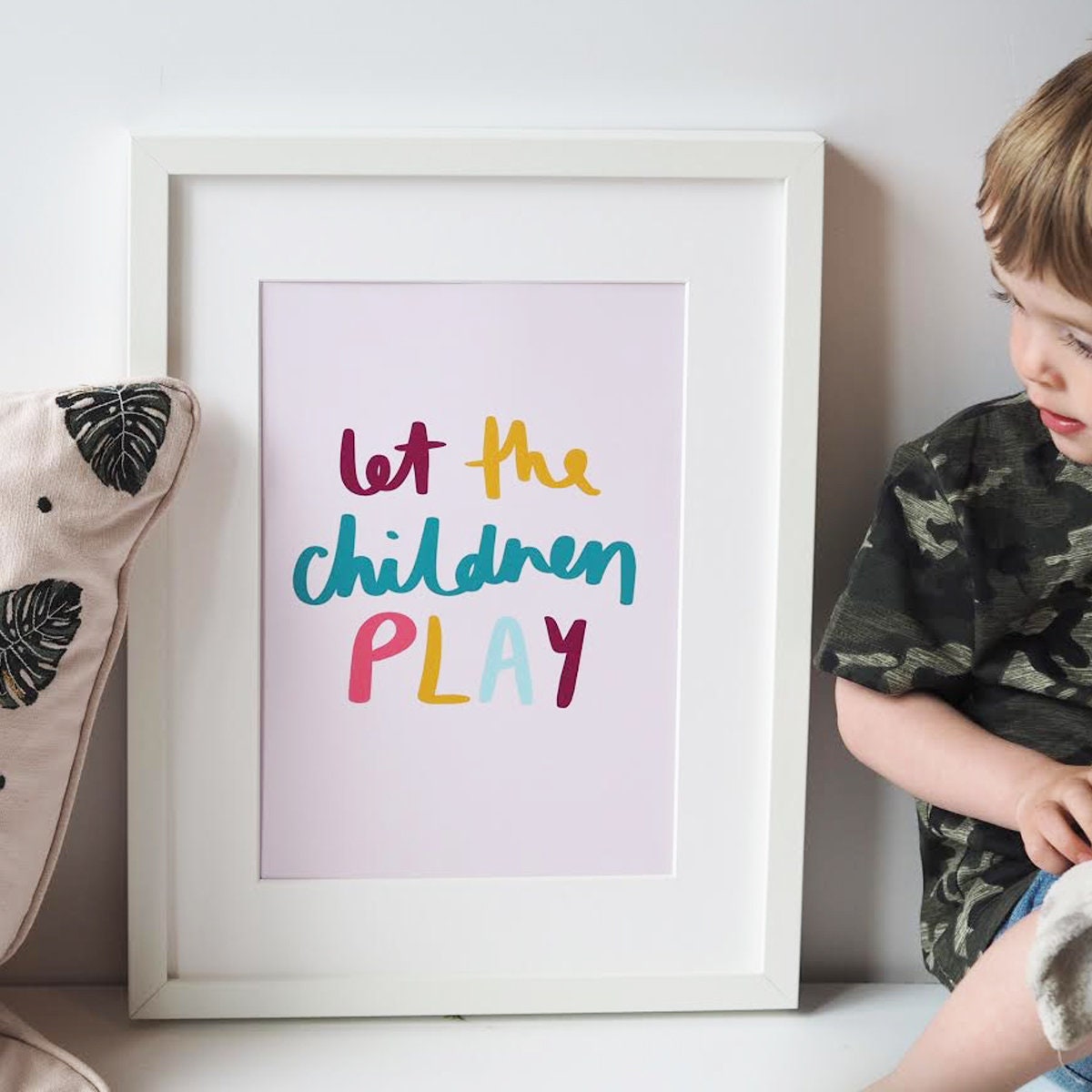 Let The Children Play Hand Lettered Kids Art Print