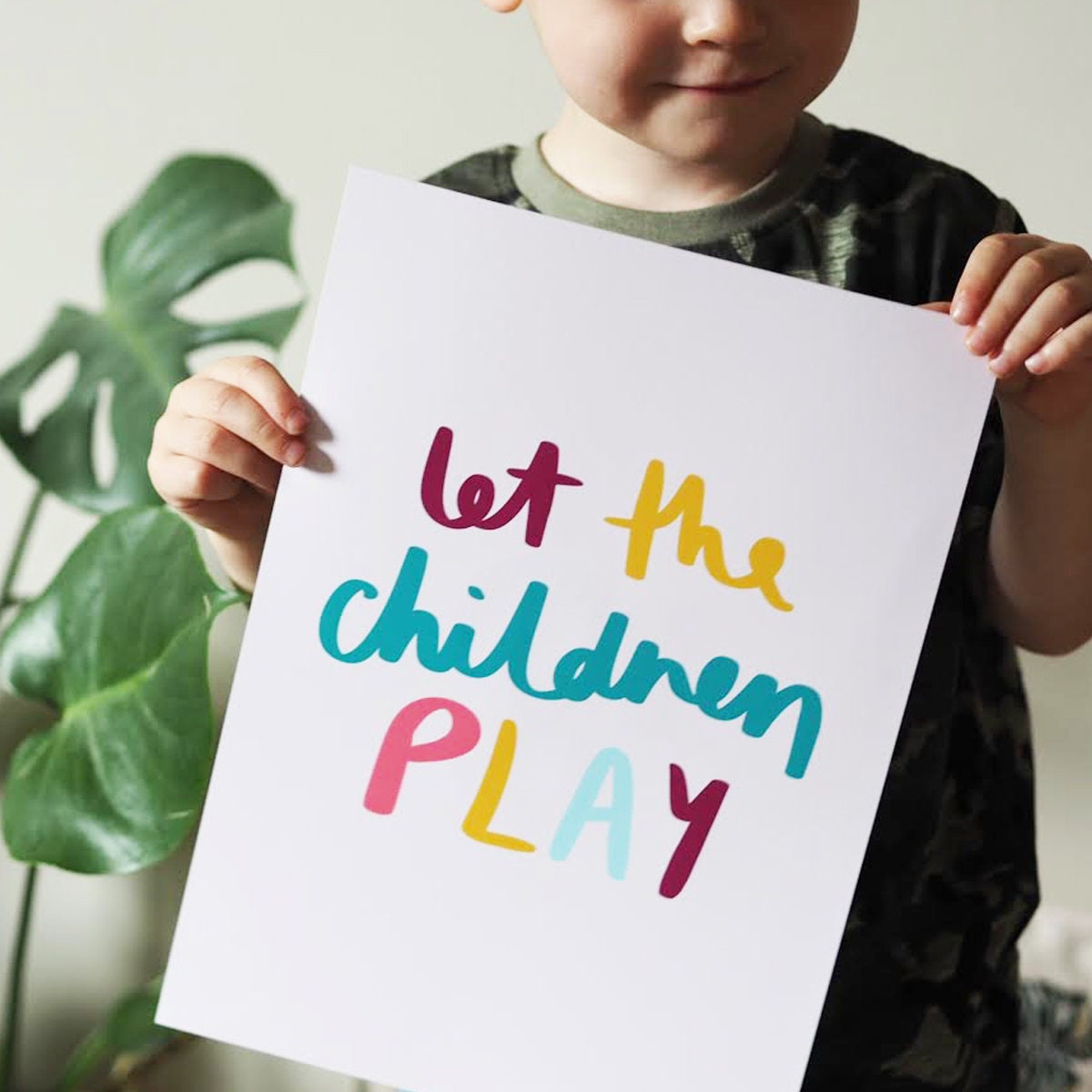 Let The Children Play Hand Lettered Kids Art Print
