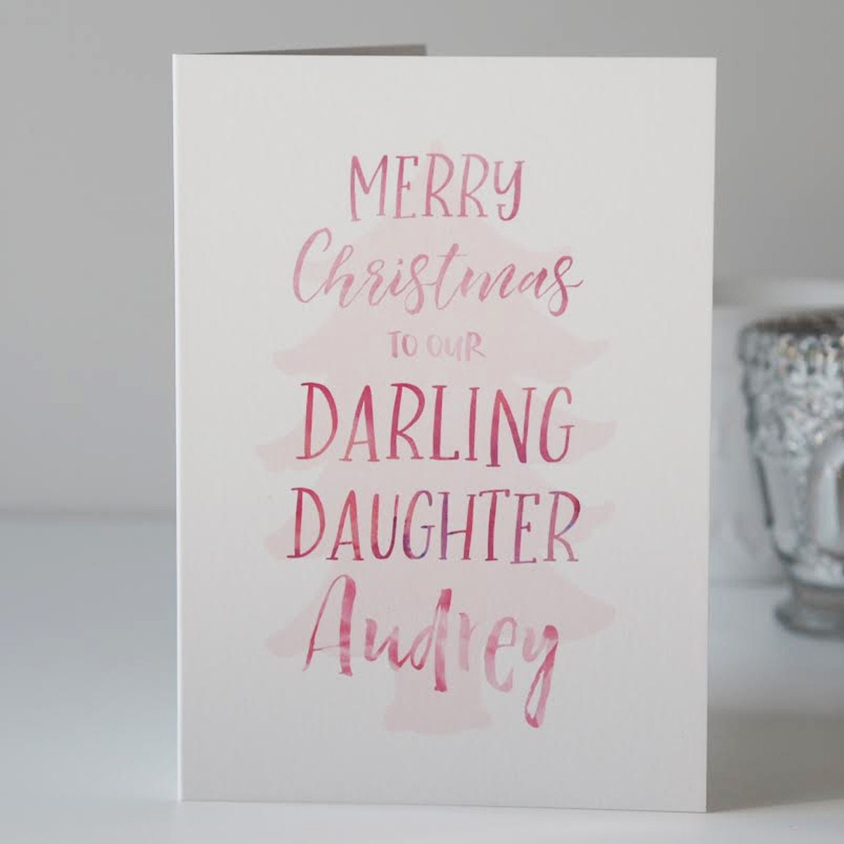 Personalised Darling Daughter Christmas Card - Merry Christmas Daughter - Daughter Christmas Card - Children's Christmas Card