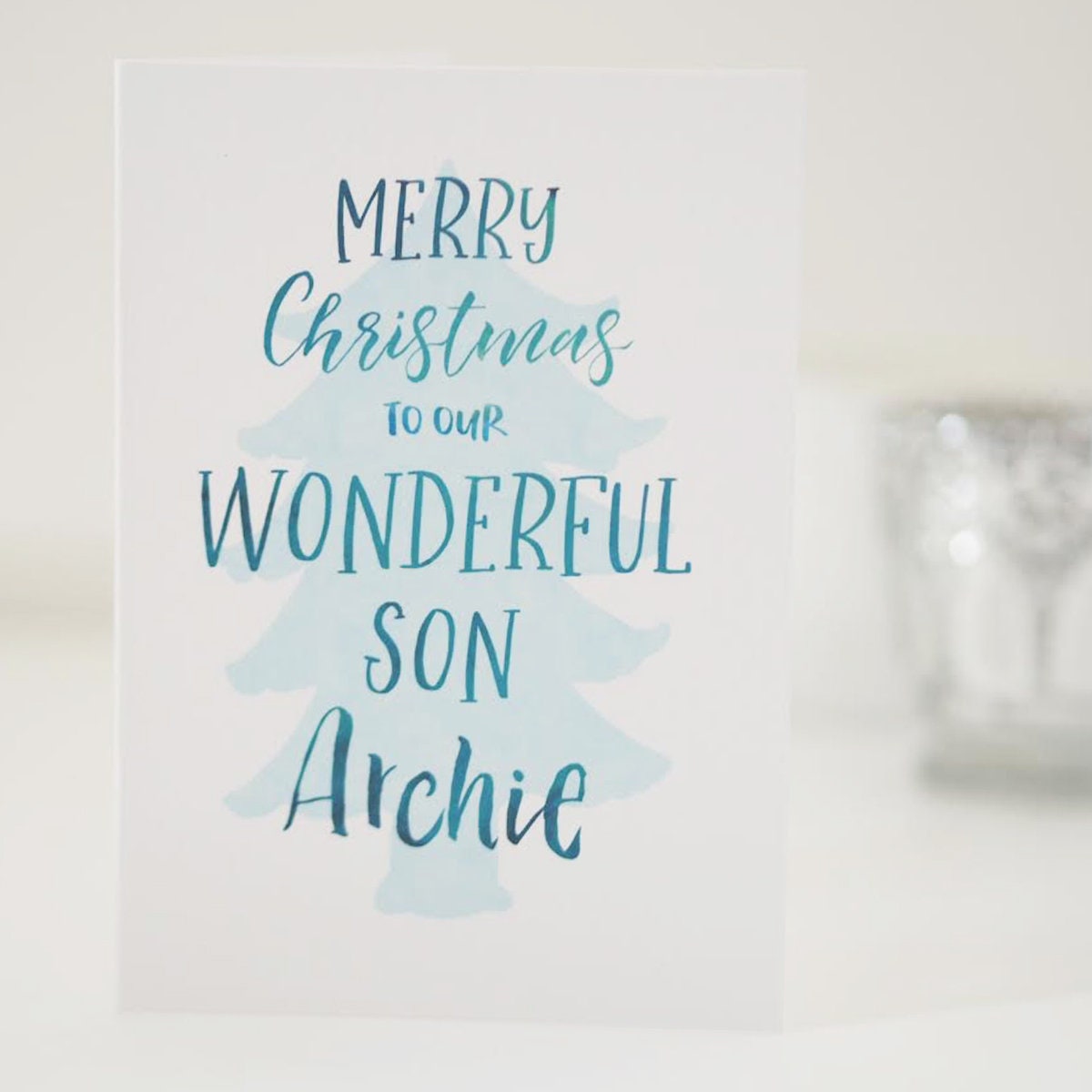 Personalised Wonderful Son Christmas Card - Merry Christmas Son - Son Christmas Card - Children's Christmas Card - Boys Christmas Card