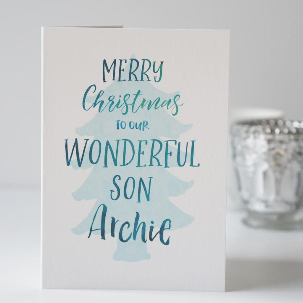 Personalised Wonderful Son Christmas Card - Merry Christmas Son - Son Christmas Card - Children's Christmas Card - Boys Christmas Card