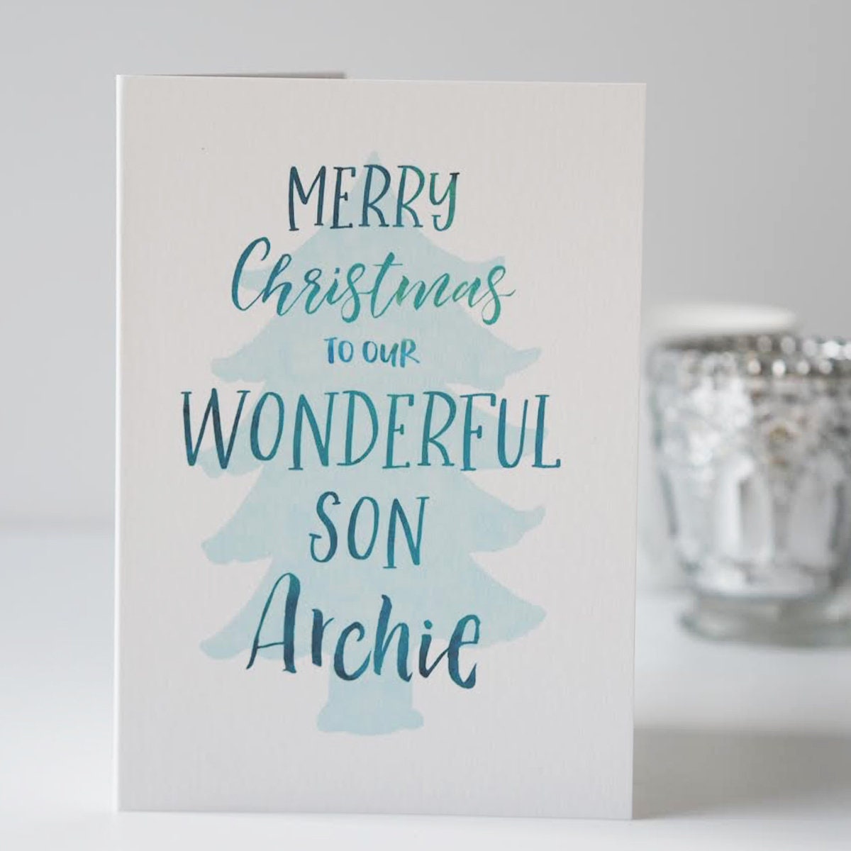 Personalised Wonderful Son Christmas Card - Merry Christmas Son - Son Christmas Card - Children's Christmas Card - Boys Christmas Card