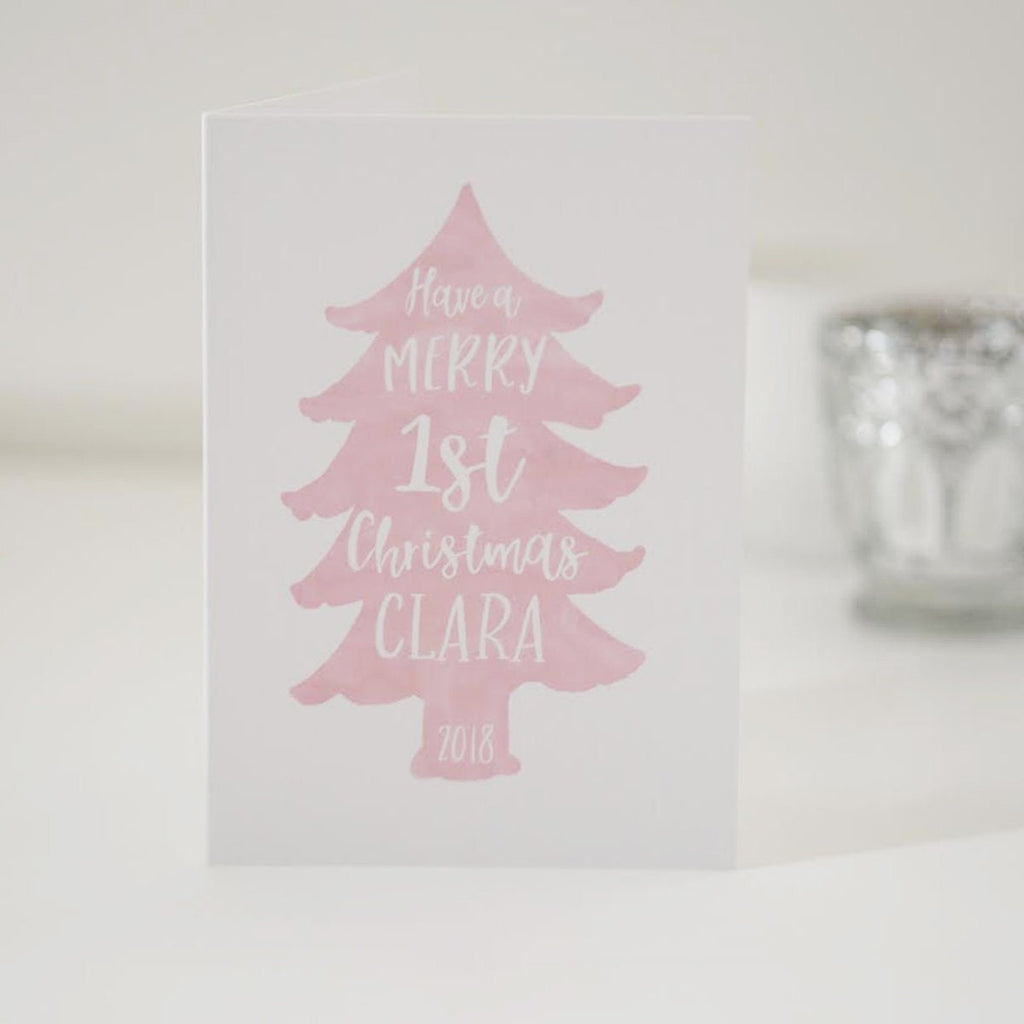 Baby's First Christmas Card - Personalised First Christmas Card - Baby Girl Christmas Card - Baby Boy Christmas Card - First Christmas