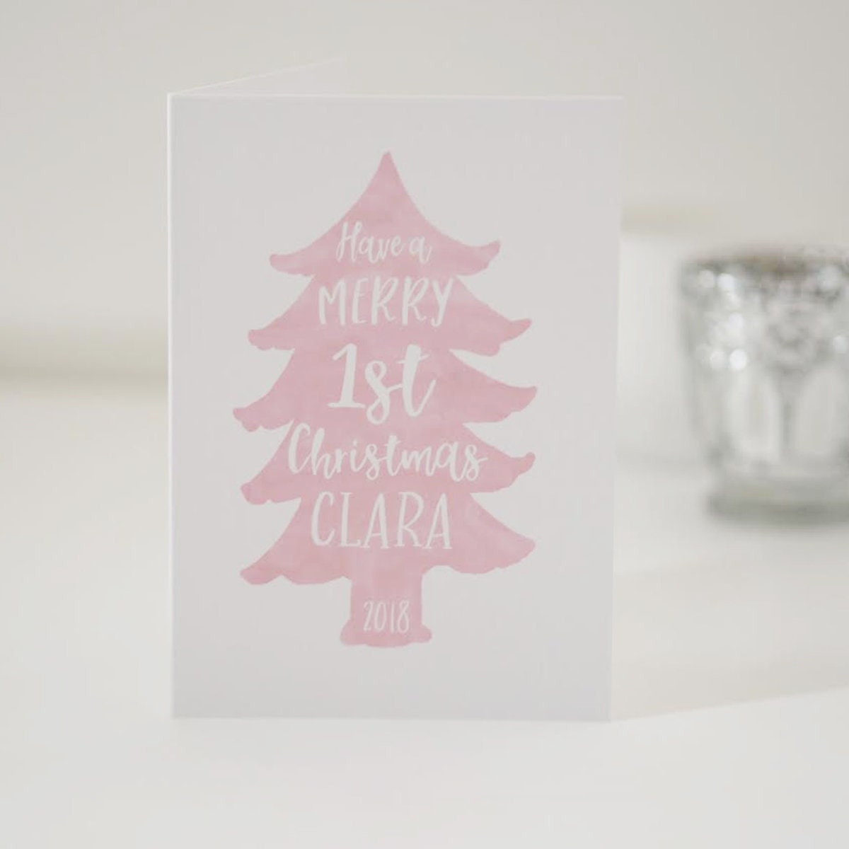 Baby's First Christmas Card - Personalised First Christmas Card - Baby Girl Christmas Card - Baby Boy Christmas Card - First Christmas