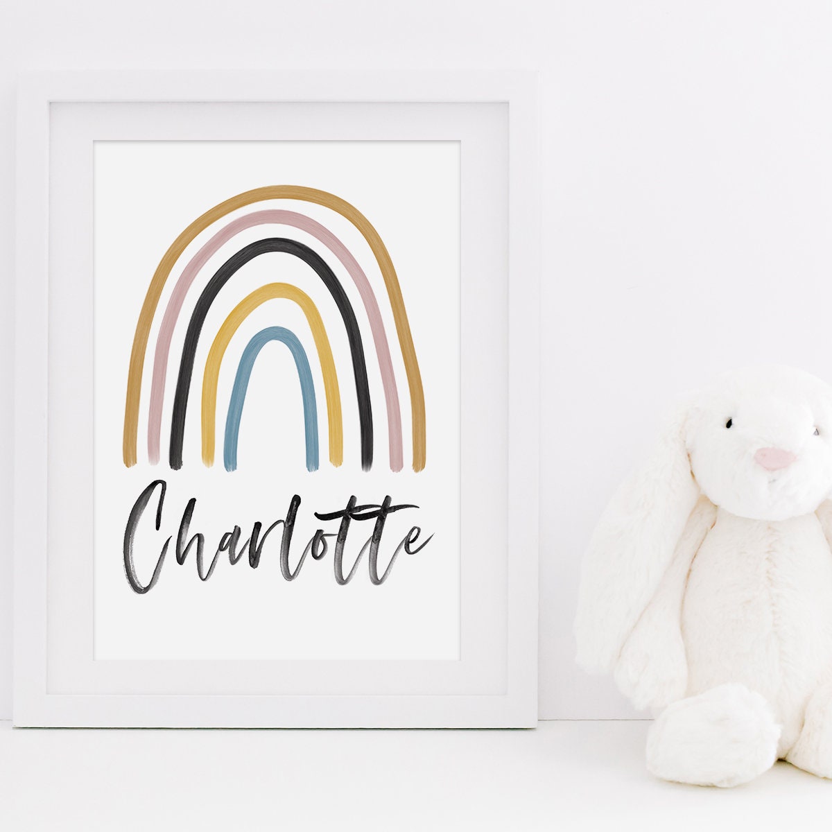 Personalised Rainbow Print - Rainbow Nursery Print - Rainbow Print - New Baby Gift - Personalised Typography Print - Kids Print