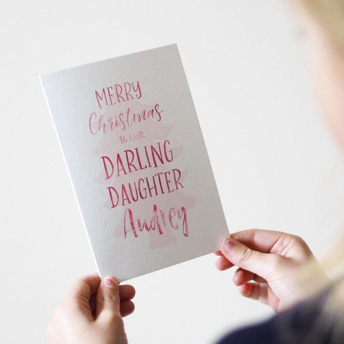 Personalised Darling Daughter Christmas Card - Merry Christmas Daughter - Daughter Christmas Card - Children's Christmas Card
