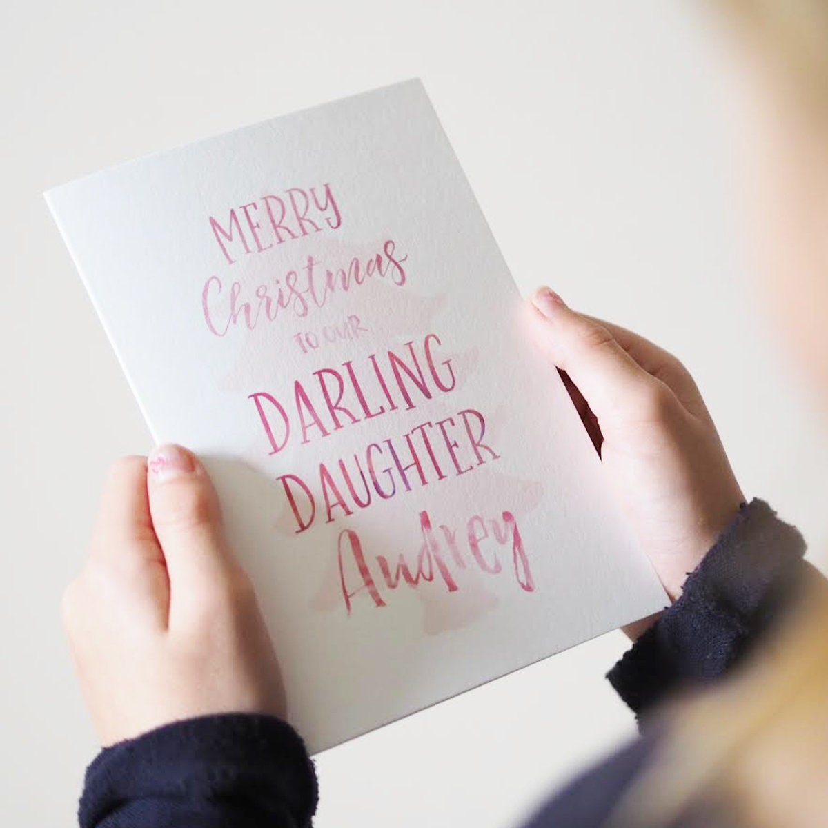 Personalised Darling Daughter Christmas Card - Merry Christmas Daughter - Daughter Christmas Card - Children's Christmas Card