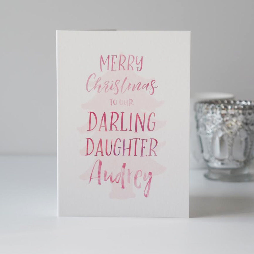 Personalised Darling Daughter Christmas Card - Merry Christmas Daughter - Daughter Christmas Card - Children's Christmas Card