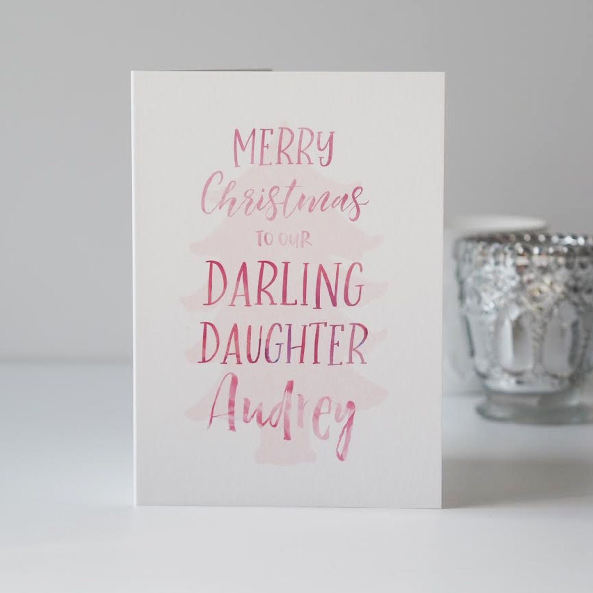 Personalised Darling Daughter Christmas Card - Merry Christmas Daughter - Daughter Christmas Card - Children's Christmas Card