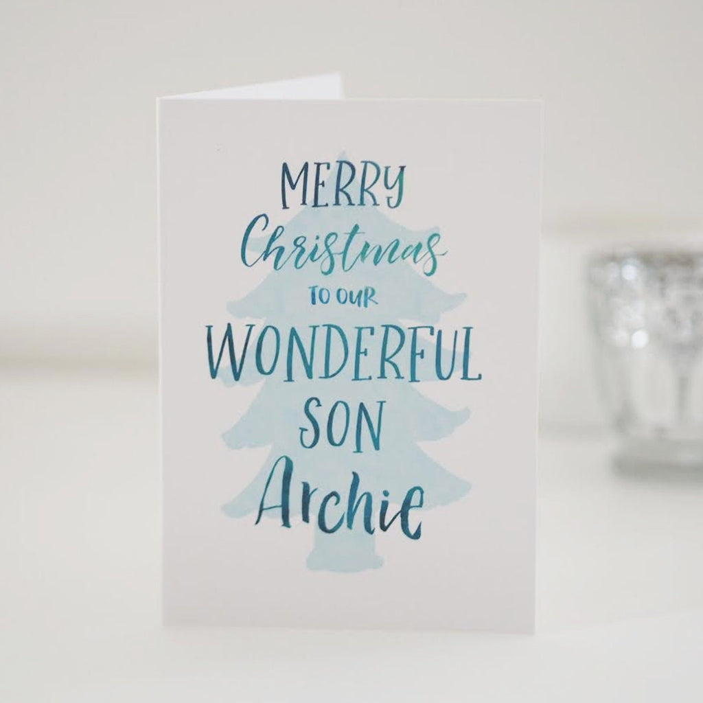 Personalised Wonderful Son Christmas Card - Merry Christmas Son - Son Christmas Card - Children's Christmas Card - Boys Christmas Card