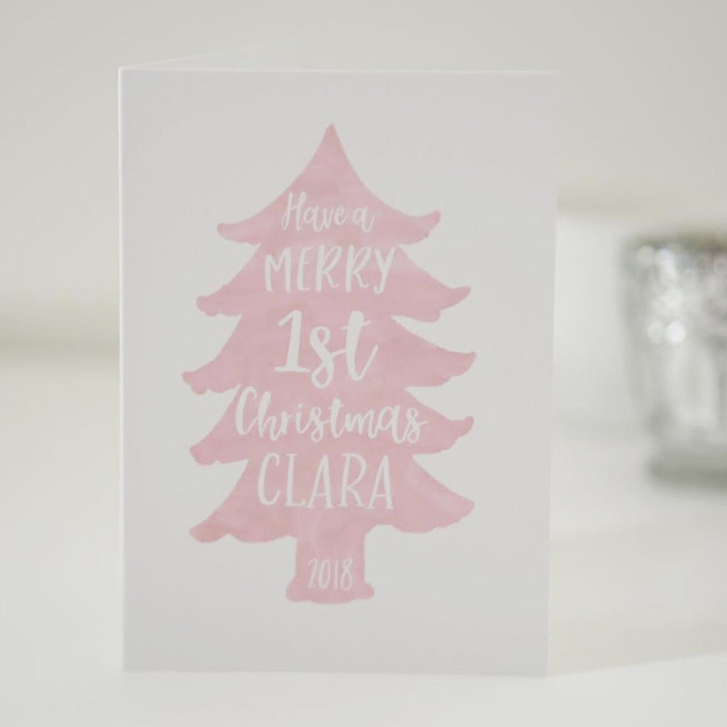 Baby's First Christmas Card - Personalised First Christmas Card - Baby Girl Christmas Card - Baby Boy Christmas Card - First Christmas