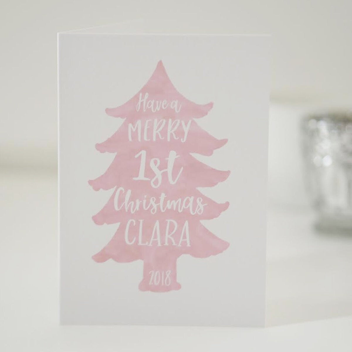Baby's First Christmas Card - Personalised First Christmas Card - Baby Girl Christmas Card - Baby Boy Christmas Card - First Christmas