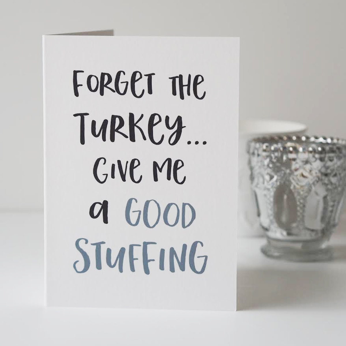 Good Stuffing Funny Christmas Card - Rude Christmas Card - Cheeky Christmas Card - Christmas Card For Him - Turkey - Stuffing - Naughty Card