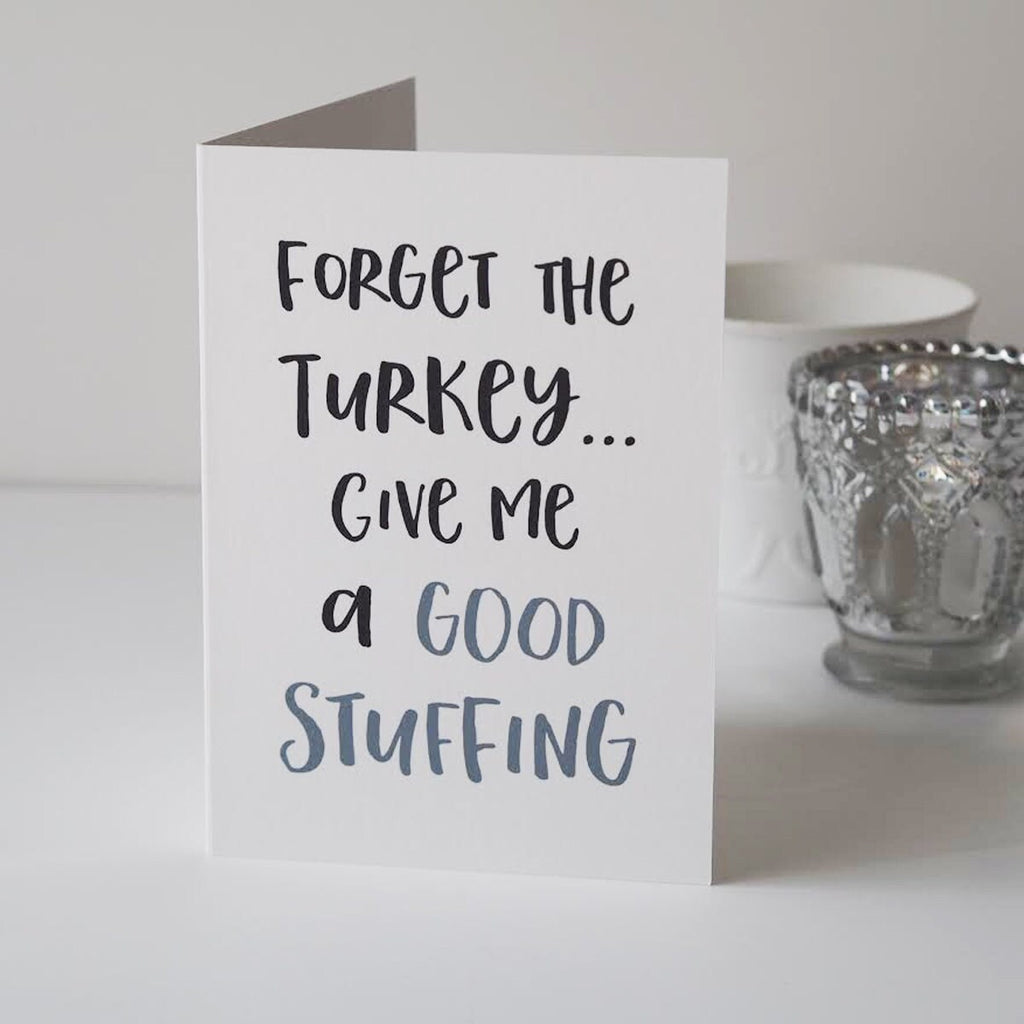Good Stuffing Funny Christmas Card - Rude Christmas Card - Cheeky Christmas Card - Christmas Card For Him - Turkey - Stuffing - Naughty Card