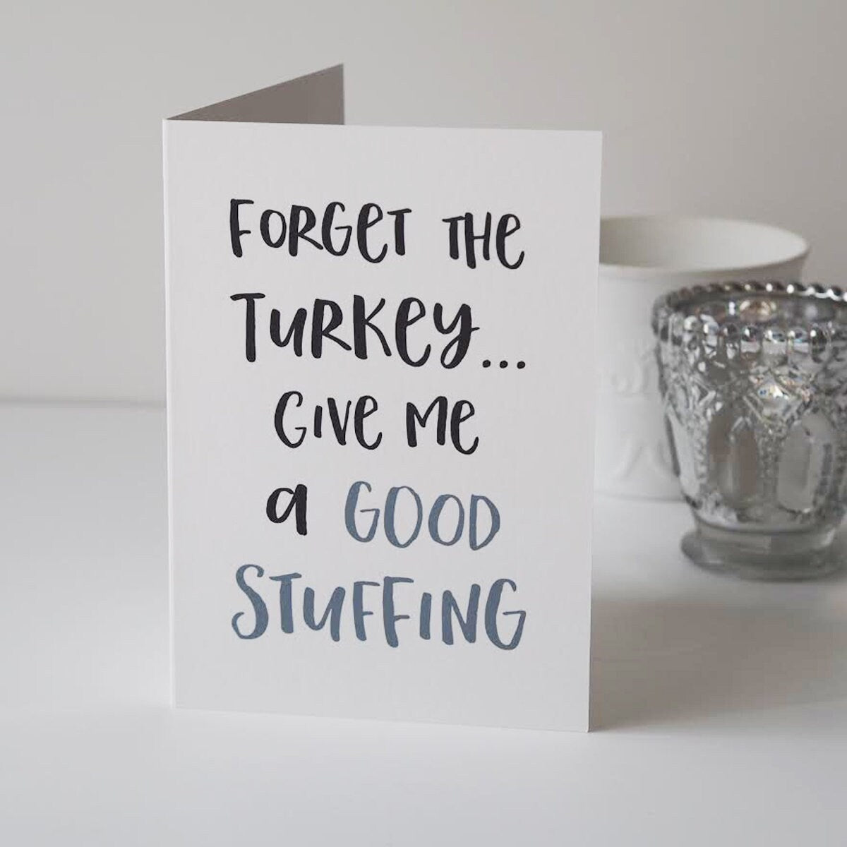 Good Stuffing Funny Christmas Card - Rude Christmas Card - Cheeky Christmas Card - Christmas Card For Him - Turkey - Stuffing - Naughty Card
