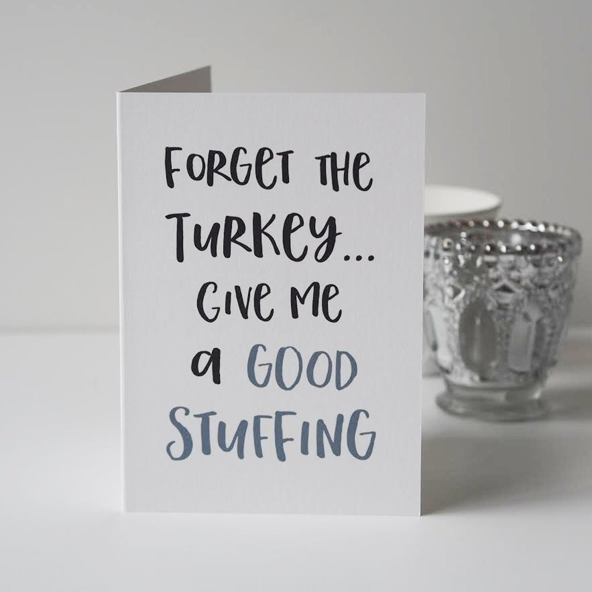Good Stuffing Funny Christmas Card - Rude Christmas Card - Cheeky Christmas Card - Christmas Card For Him - Turkey - Stuffing - Naughty Card