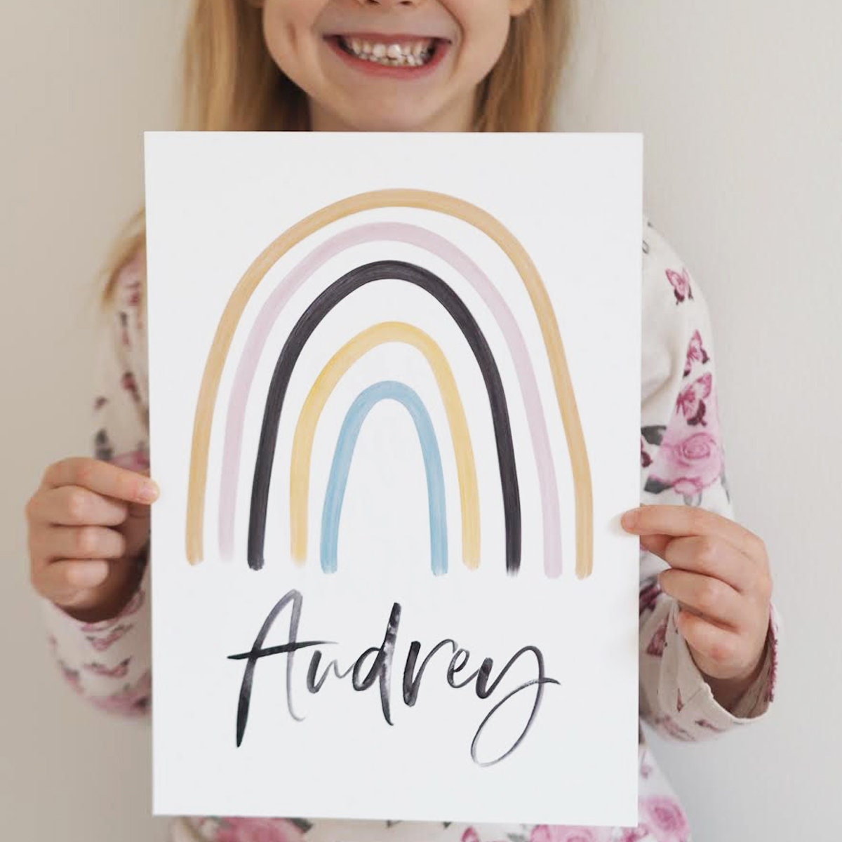 Personalised Rainbow Print - Rainbow Nursery Print - Rainbow Print - New Baby Gift - Personalised Typography Print - Kids Print