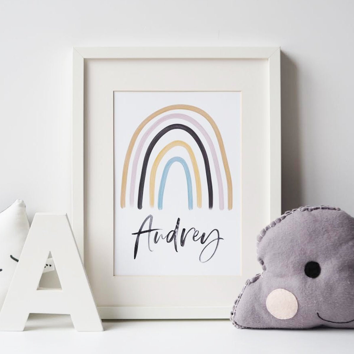 Personalised Rainbow Print - Rainbow Nursery Print - Rainbow Print - New Baby Gift - Personalised Typography Print - Kids Print