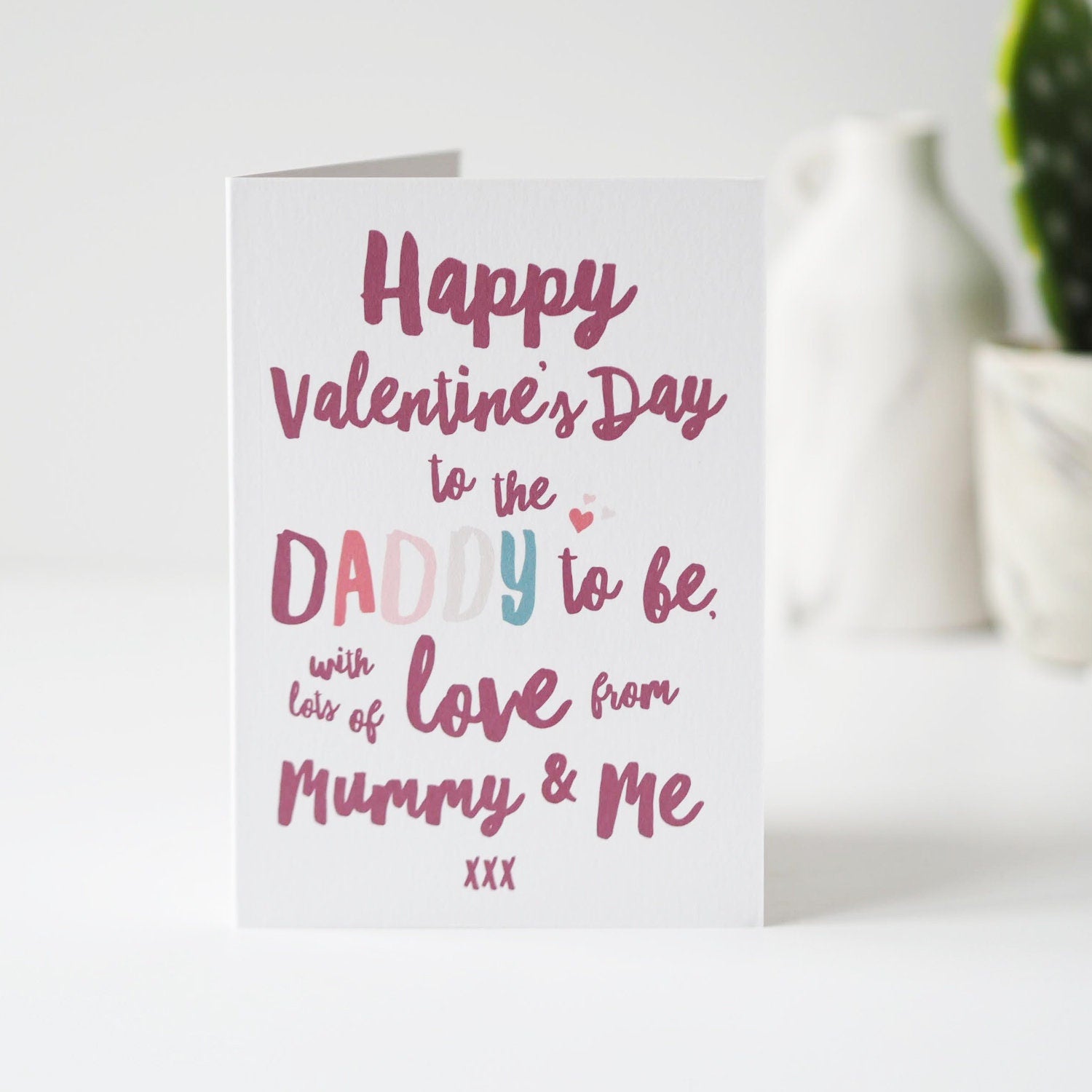Daddy To Be Valentine's Day Card - Valentine's Day Card From The Bump