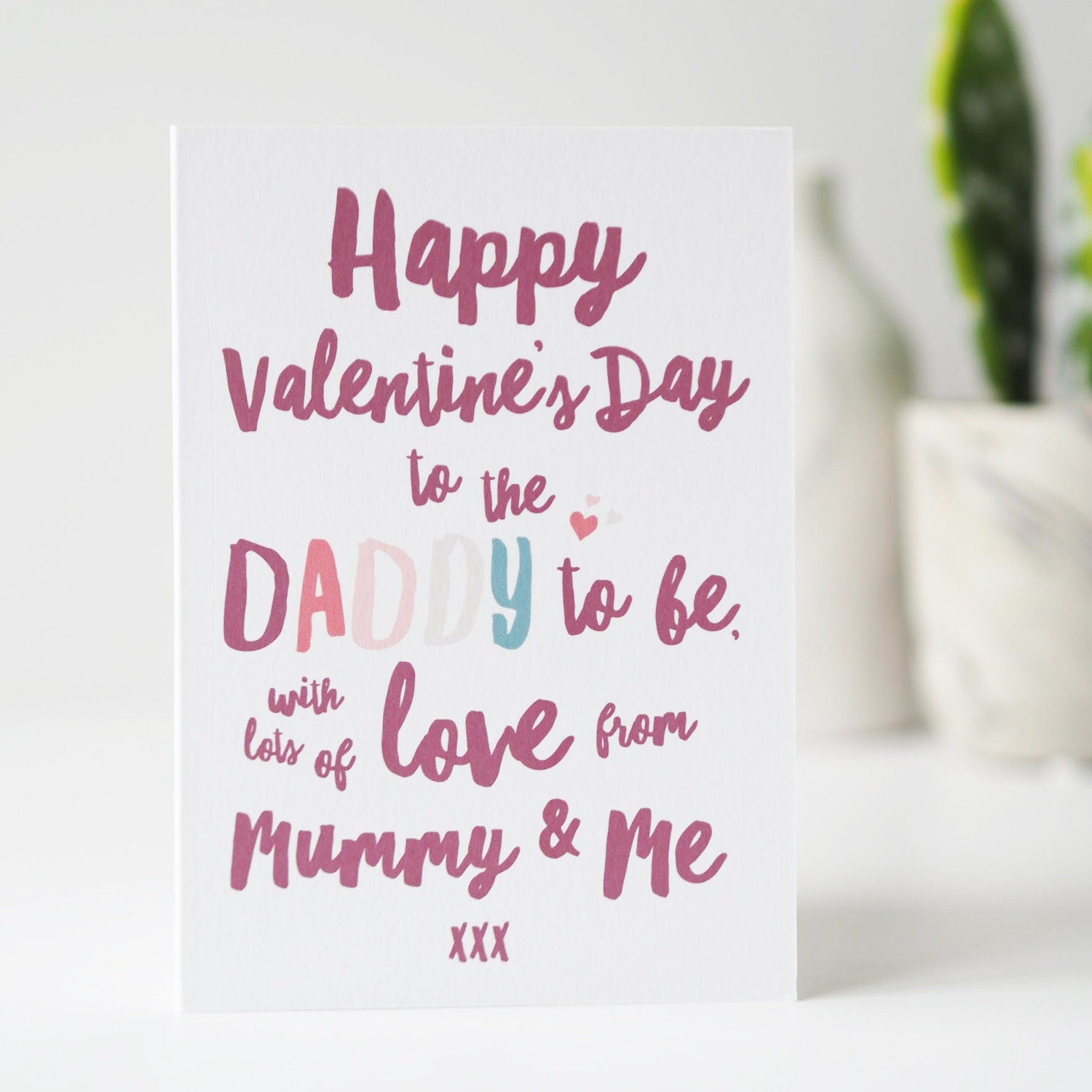 Daddy To Be Valentine's Day Card - Valentine's Day Card From The Bump
