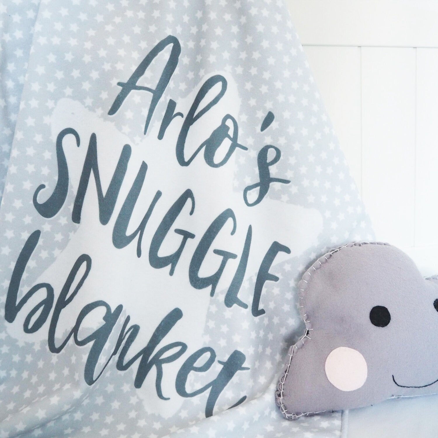 Personalised Name Snuggle Blanket - New Baby Keepsake - Baby Blanket - Personalised New Baby Gift - New Baby Gift - Star Blanket - Snuggle