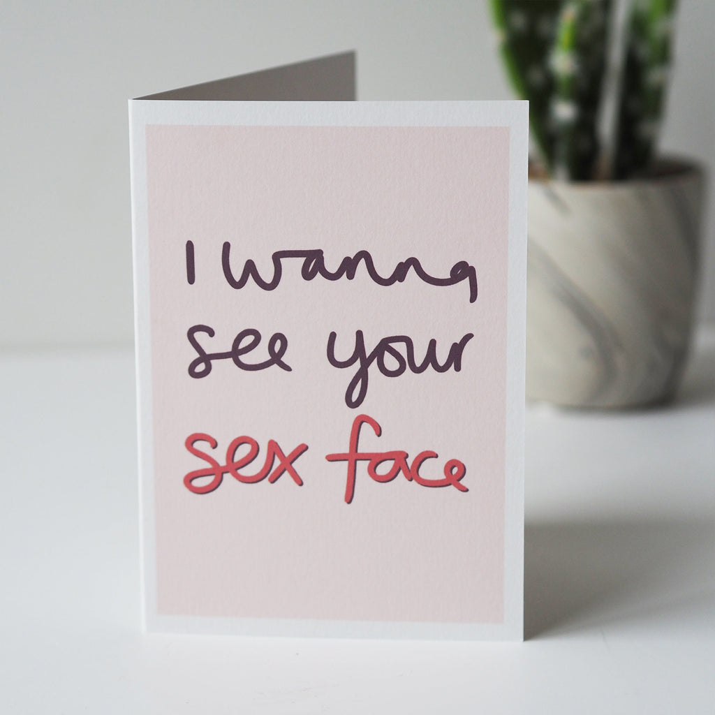 I Wanna See Your Sex Face Funny Valentines Day Card