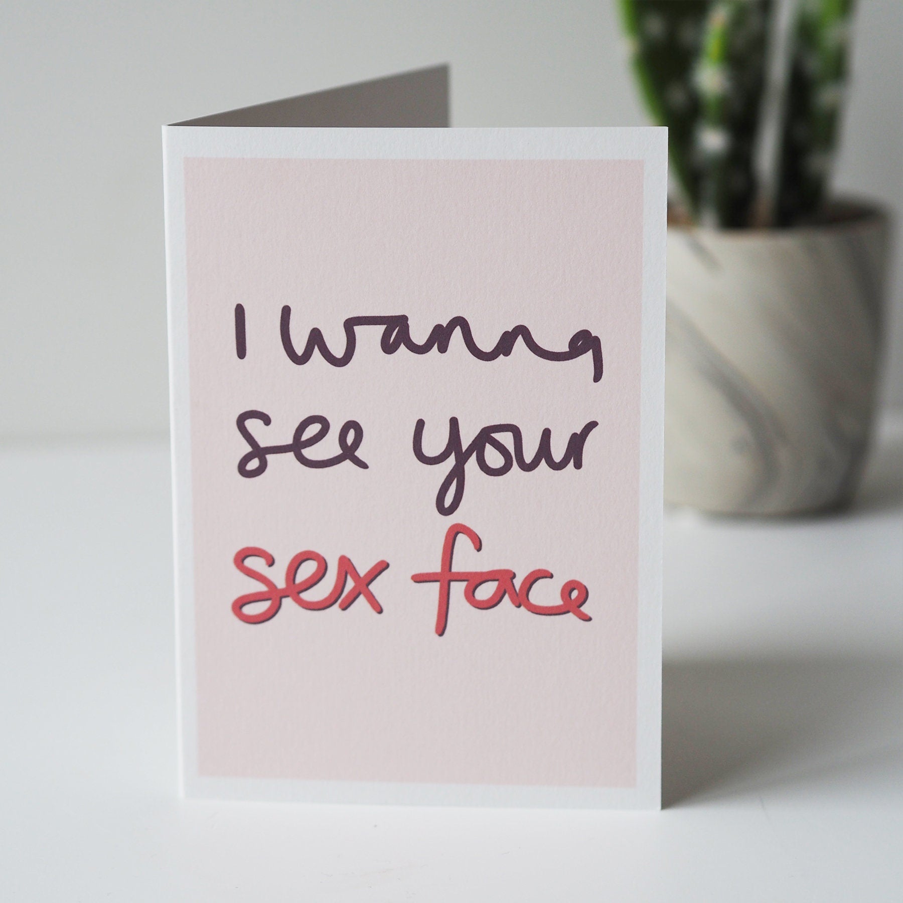 I Wanna See Your Sex Face Funny Valentines Day Card