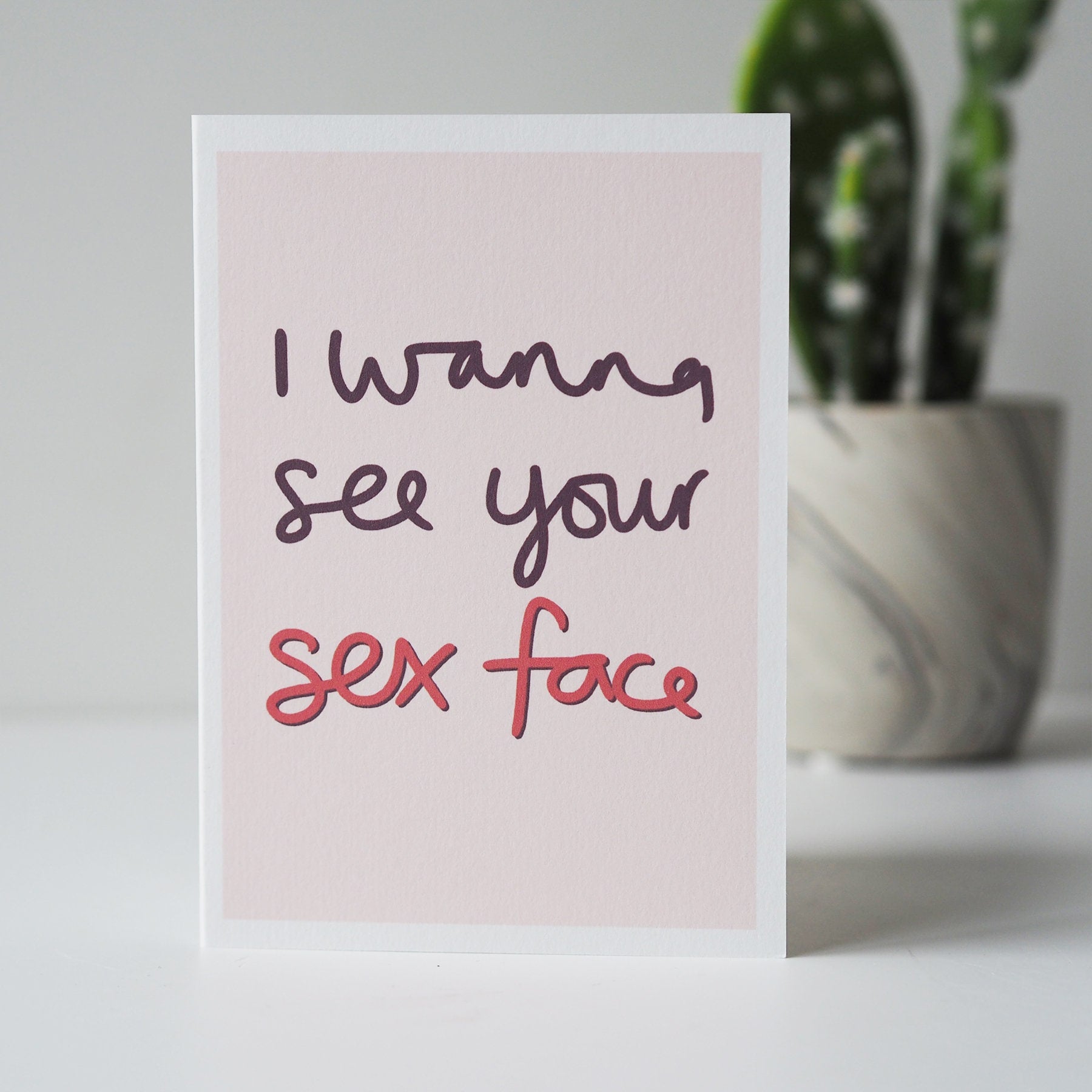 I Wanna See Your Sex Face Funny Valentines Day Card