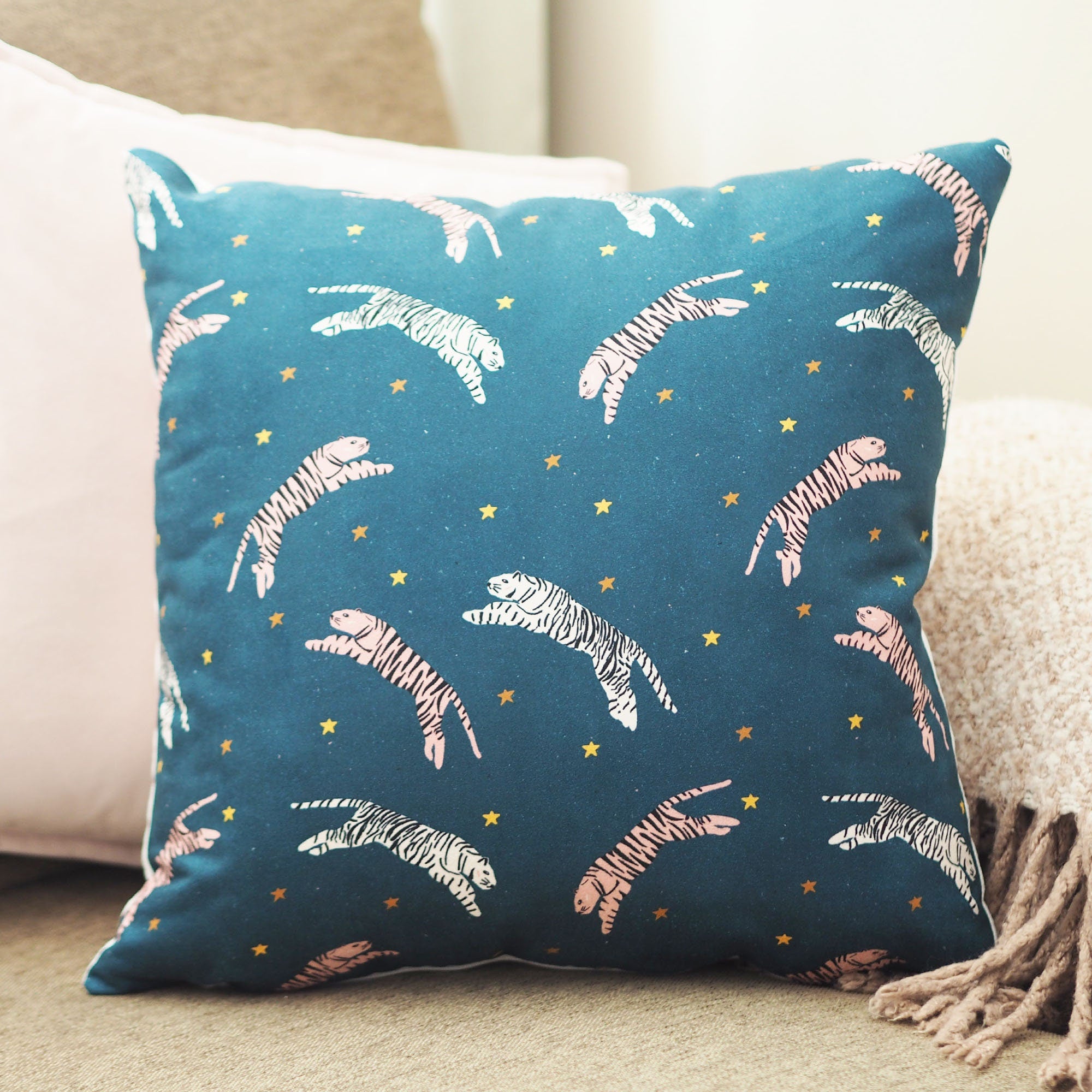 Tigers In The Stars Cushion
