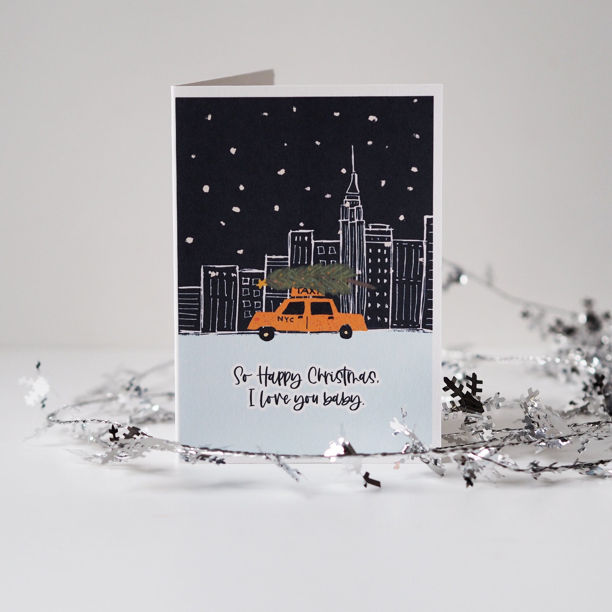 New York Christmas Card - So Happy Christmas - I love You Baby - Card For Loved One - The Pogues