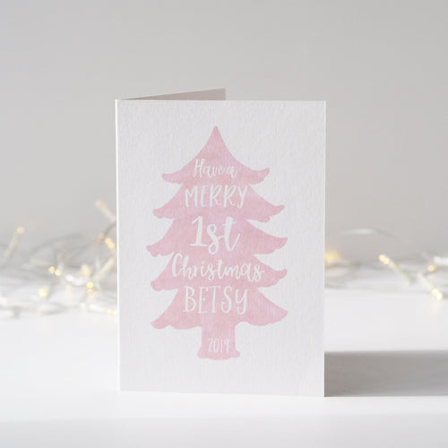 Baby's First Christmas Card - Personalised First Christmas Card - Baby Girl Christmas Card - Baby Boy Christmas Card - First Christmas