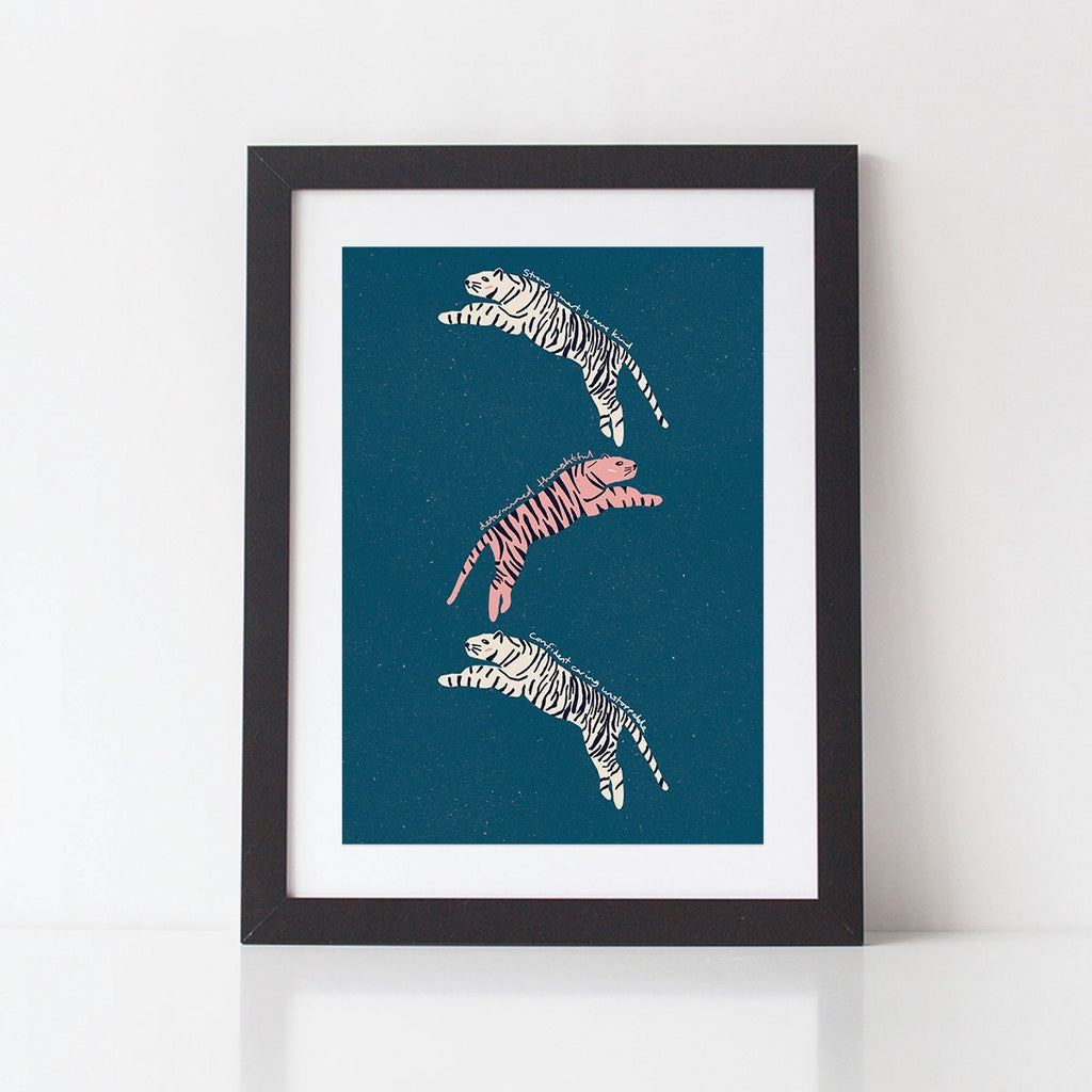 Positivity Tigers Art Print