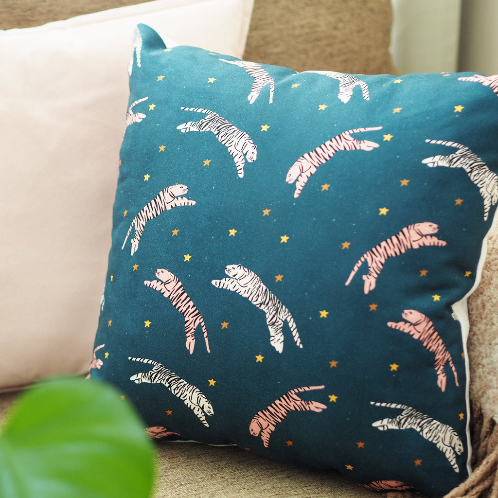 Tigers In The Stars Cushion
