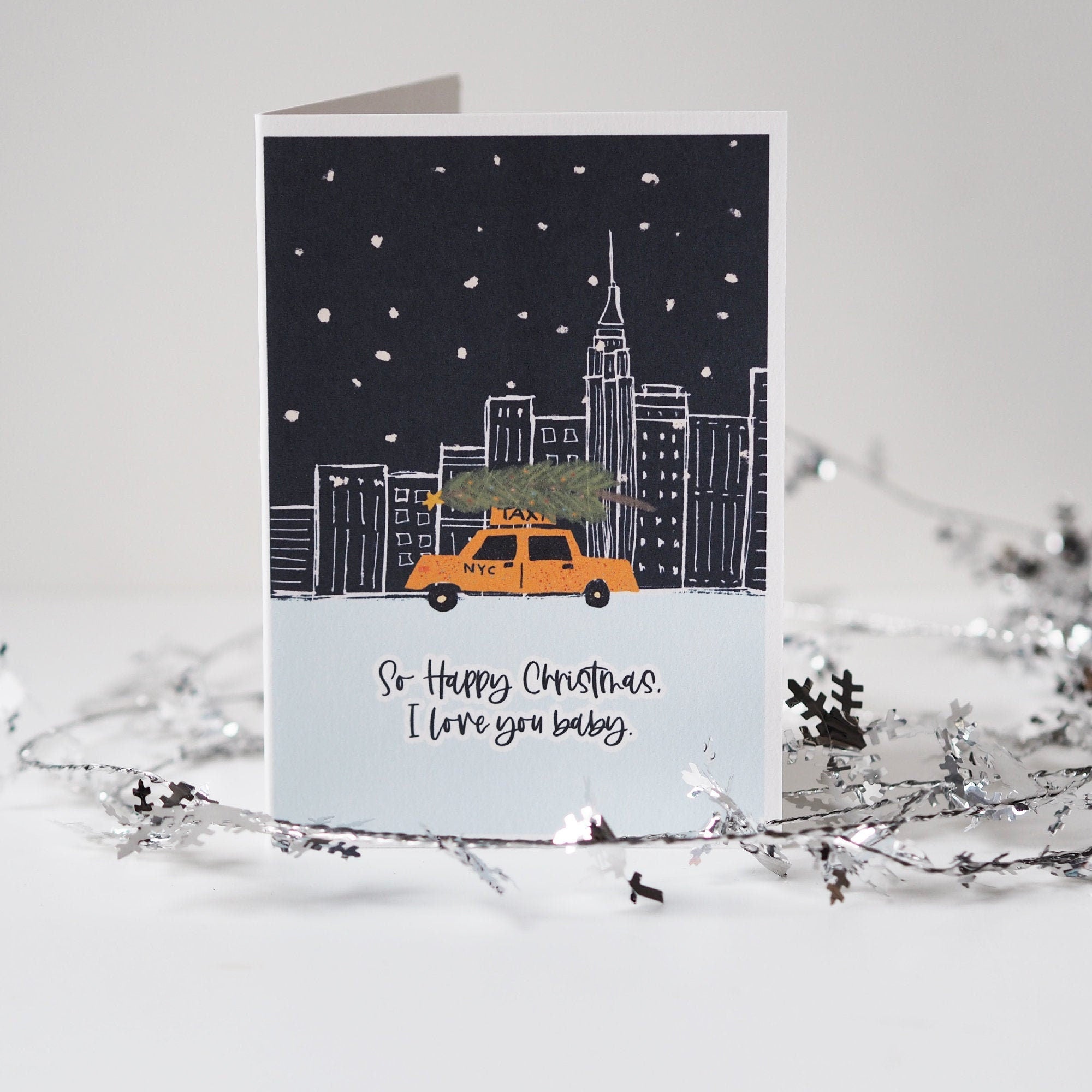 New York Christmas Card - So Happy Christmas - I love You Baby - Card For Loved One - The Pogues