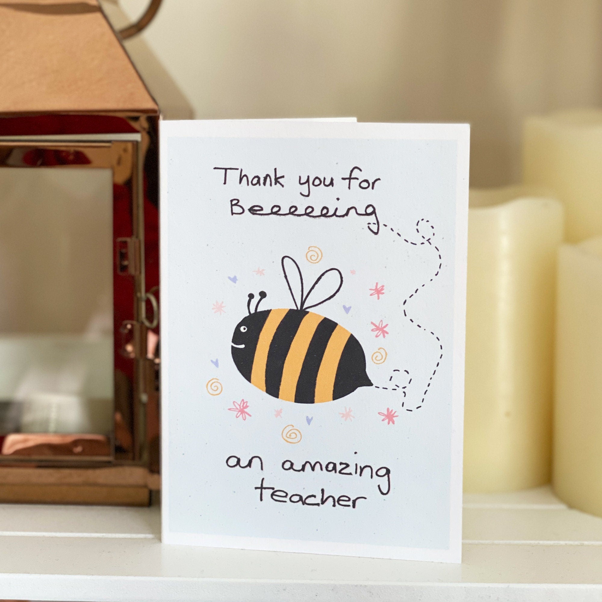 Bee Thank You Teacher End Of Term Card
