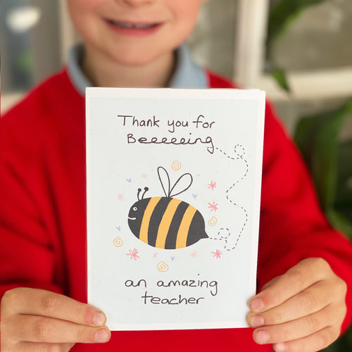 Bee Thank You Teacher End Of Term Card