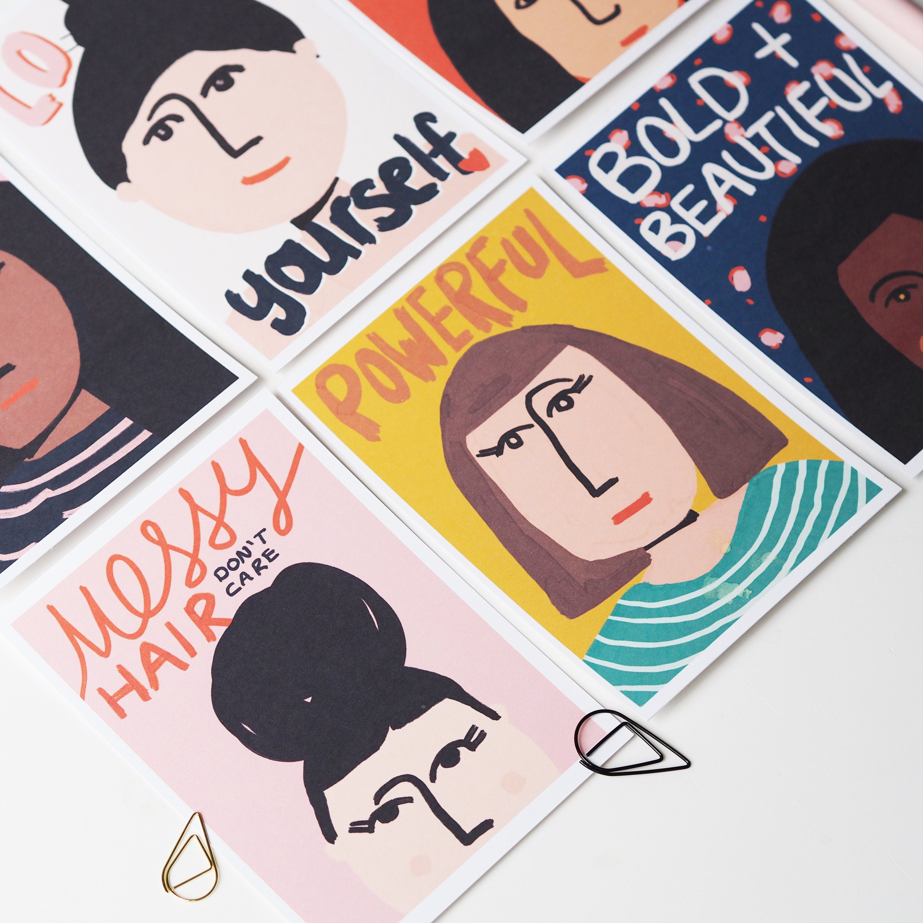 The Ladies, Set of 6 A6 postcards