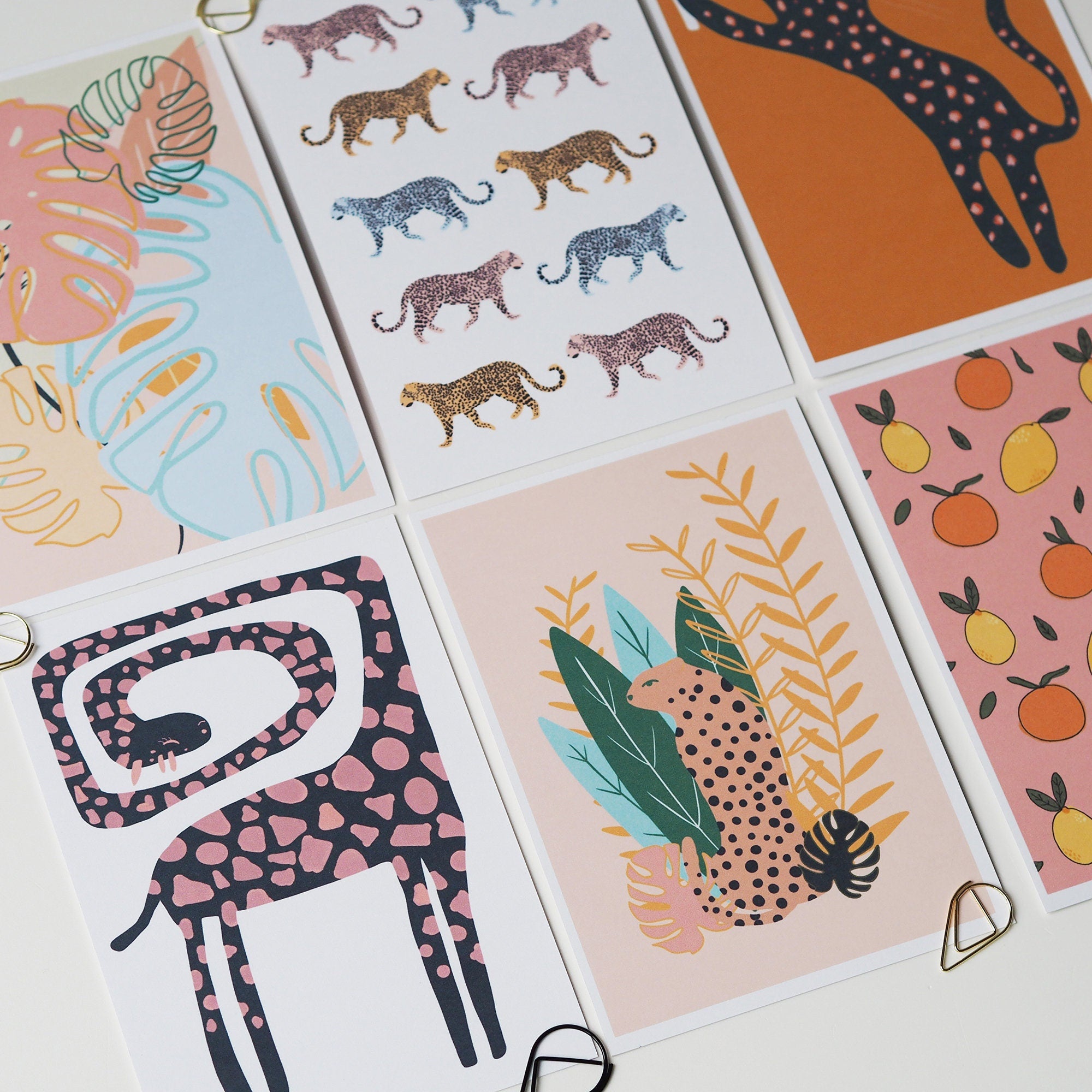 Tropical Postcards, Set of 6 A6 postcards