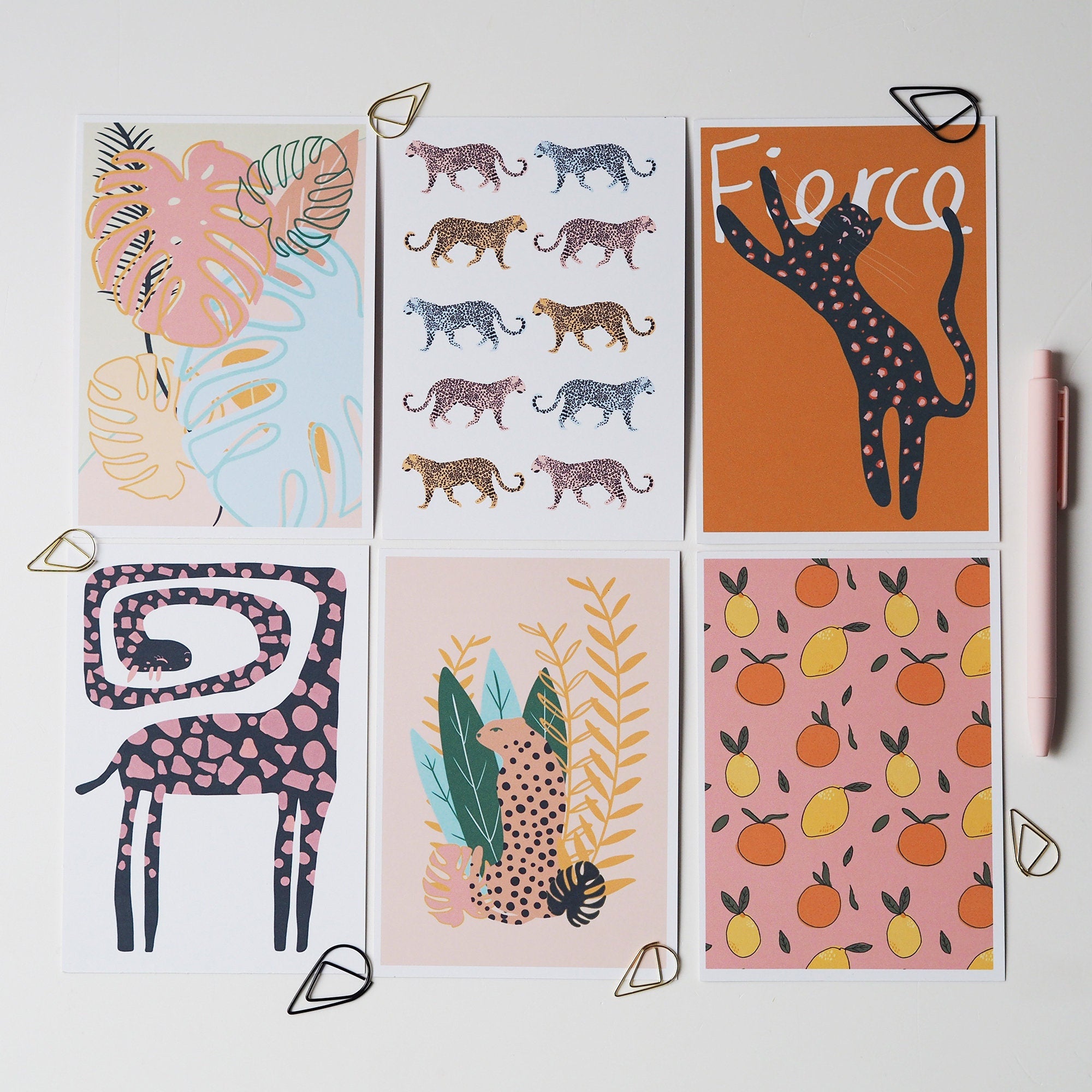 Tropical Postcards, Set of 6 A6 postcards