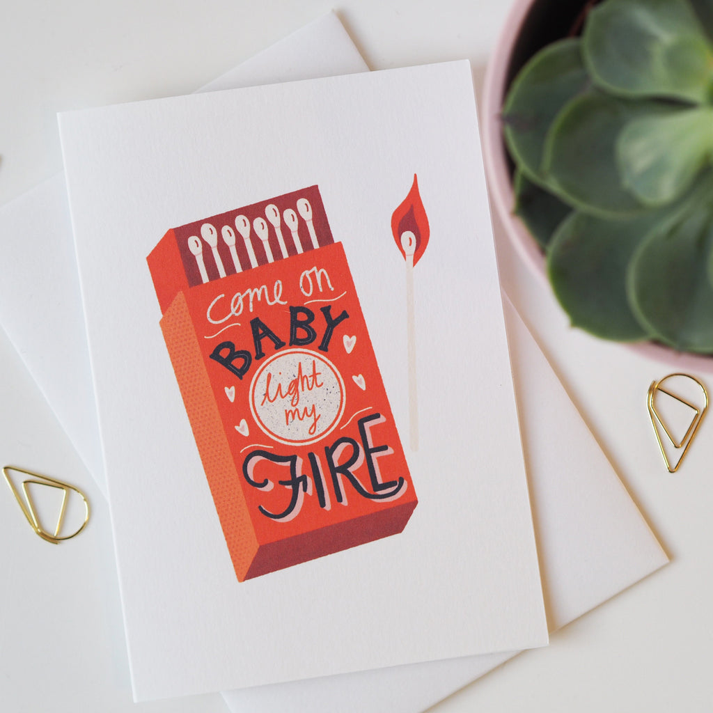 Light My Fire Valentine's Day Card