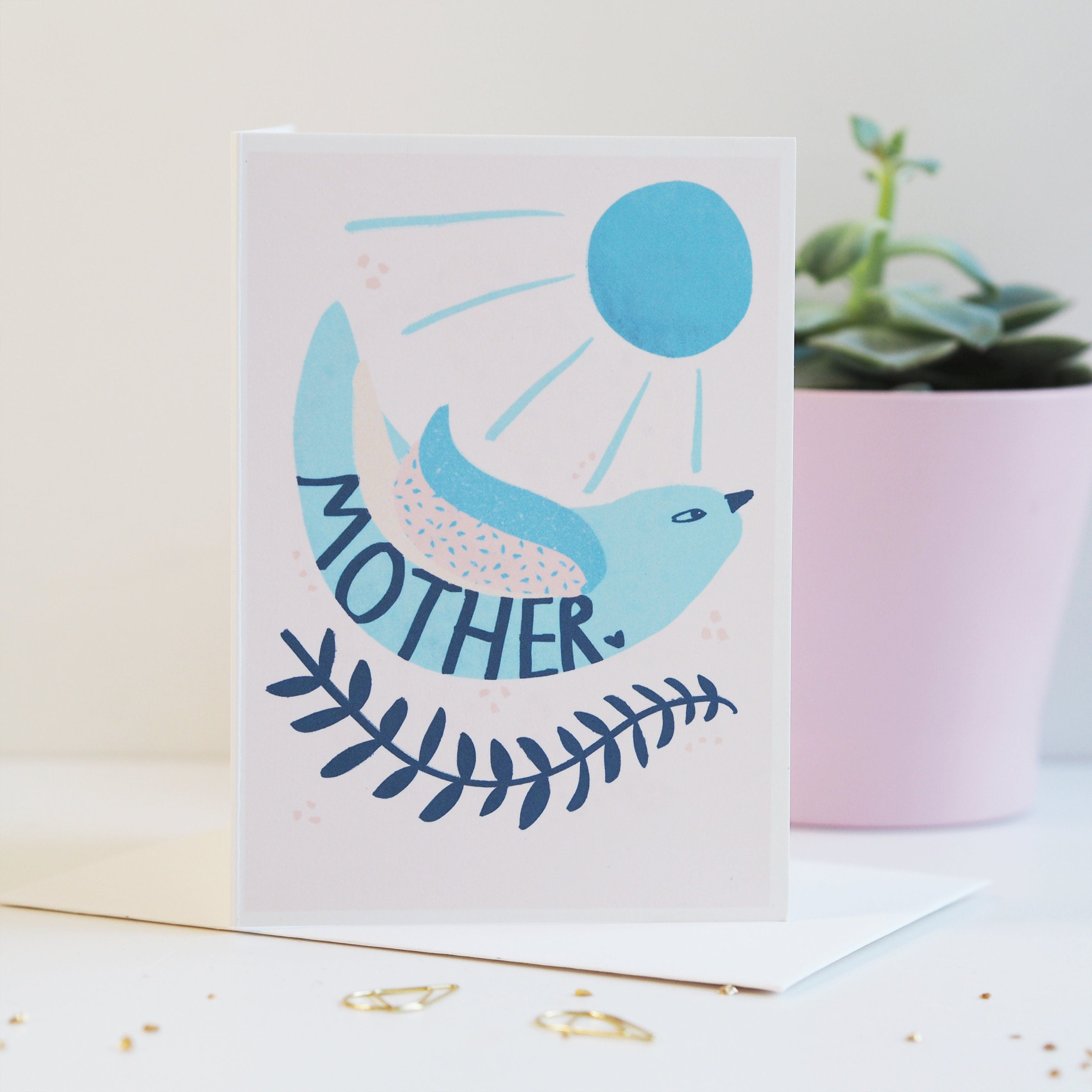 Mother Bird Illustrated Mother's Day Card