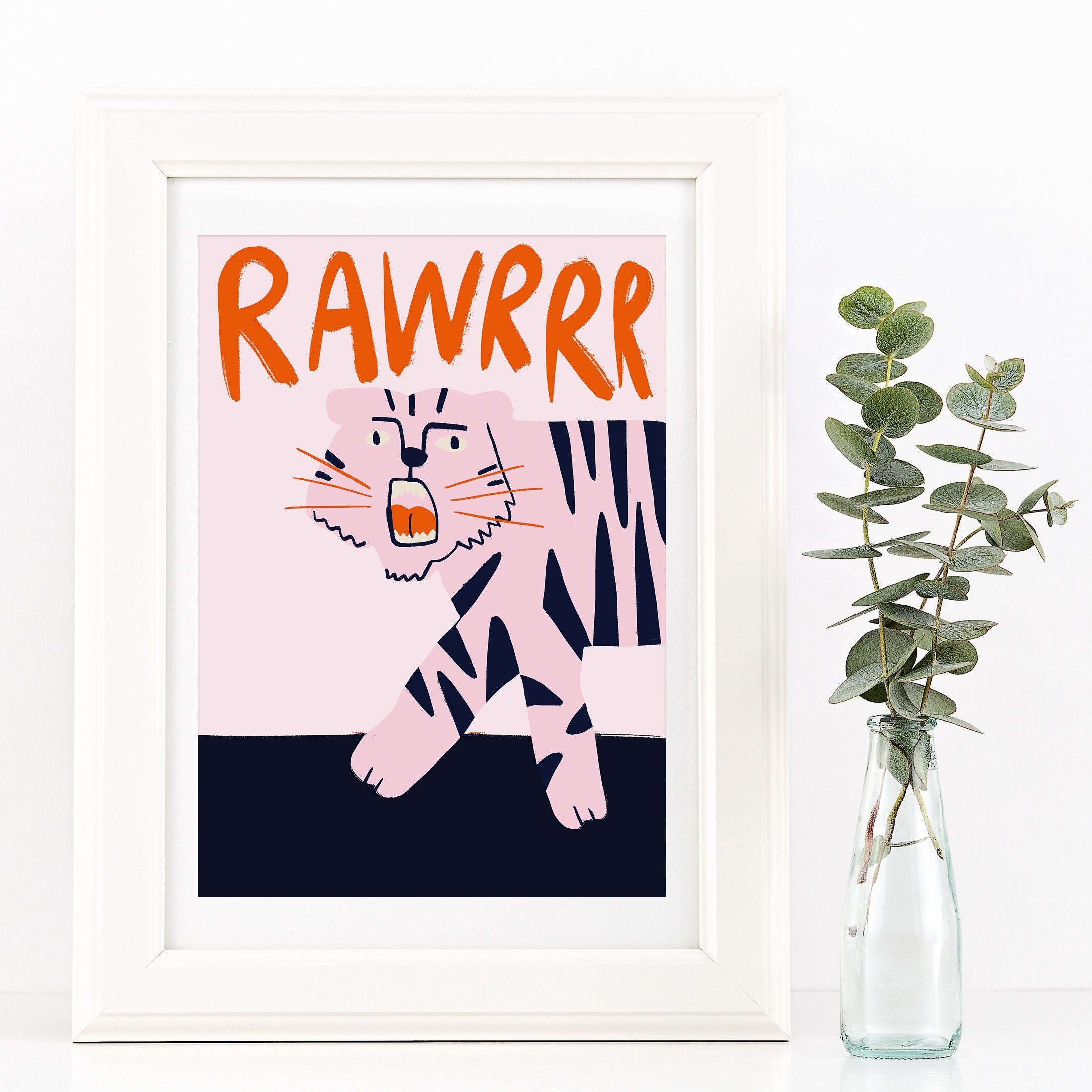 Tiger Rawr Art Print