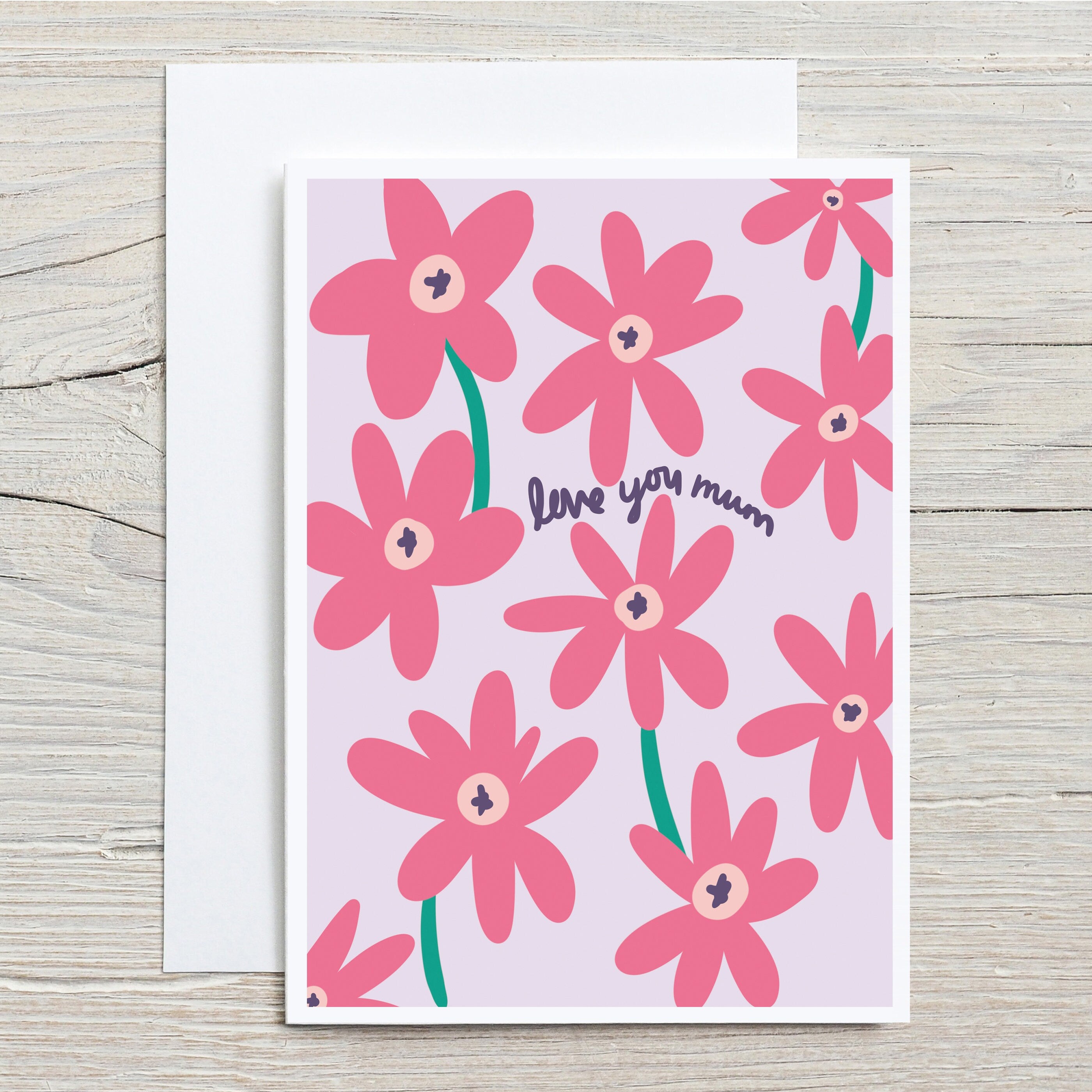 Pink Floral Mother's Day Card