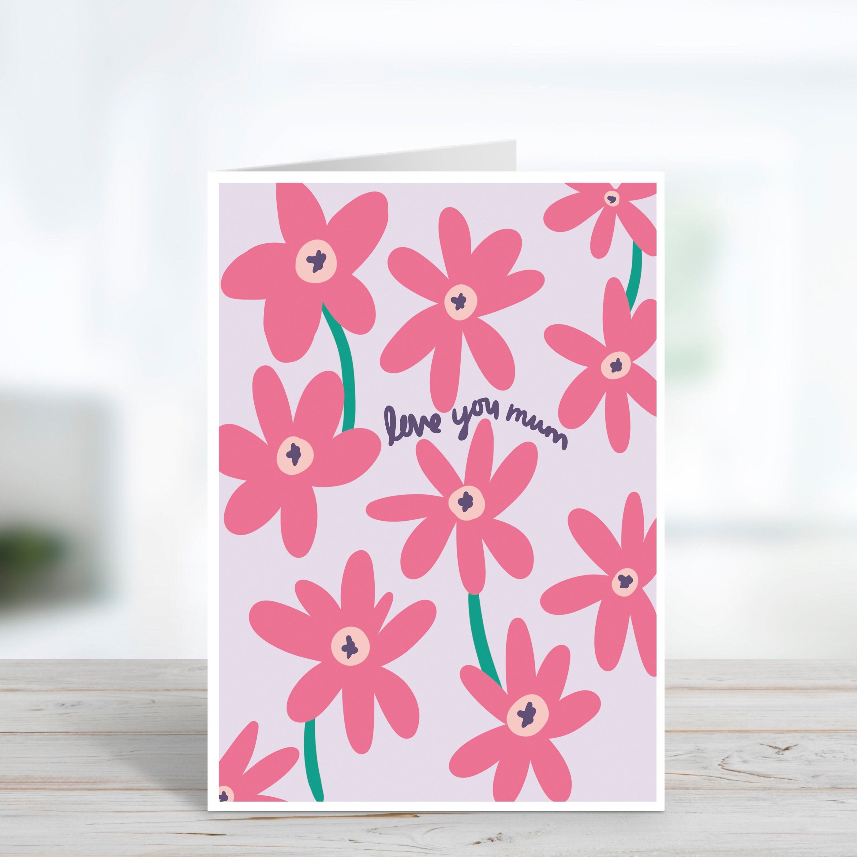 Pink Floral Mother's Day Card