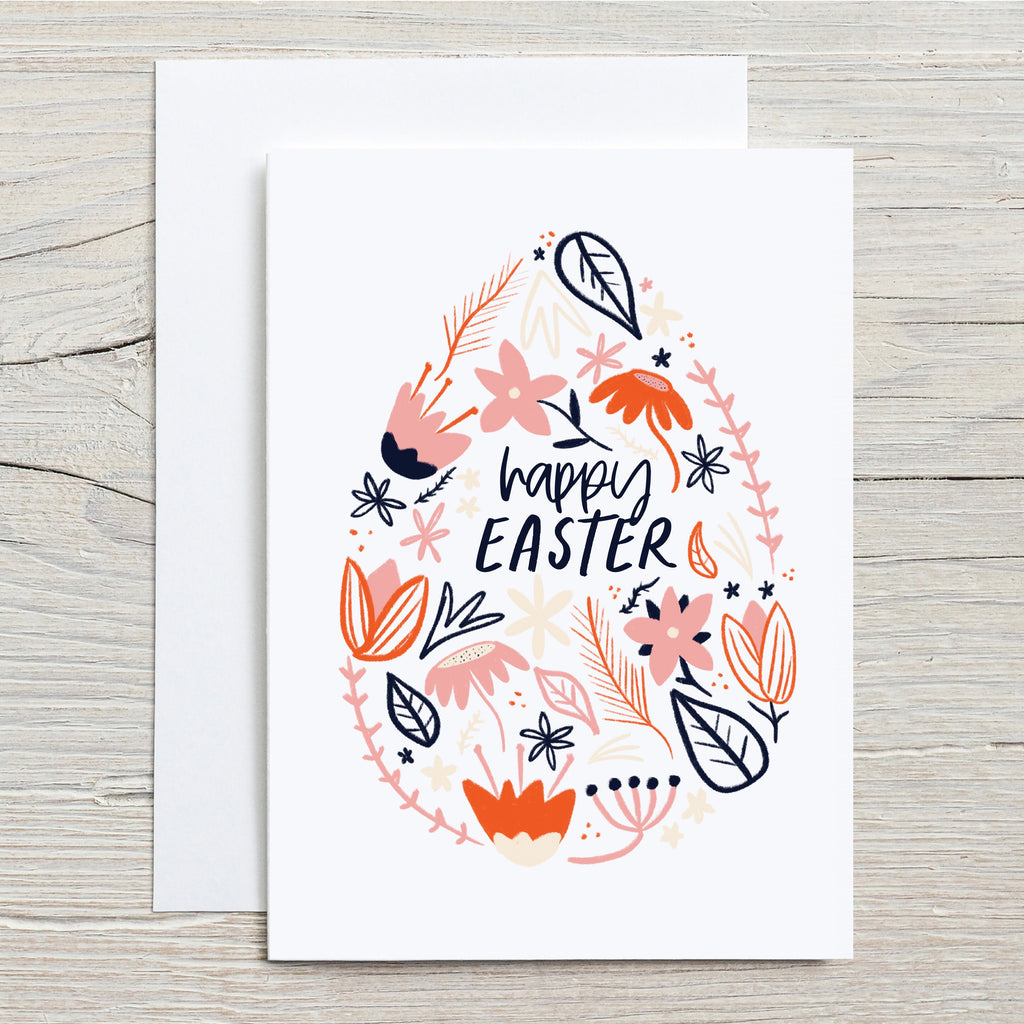 Floral Easter egg Card