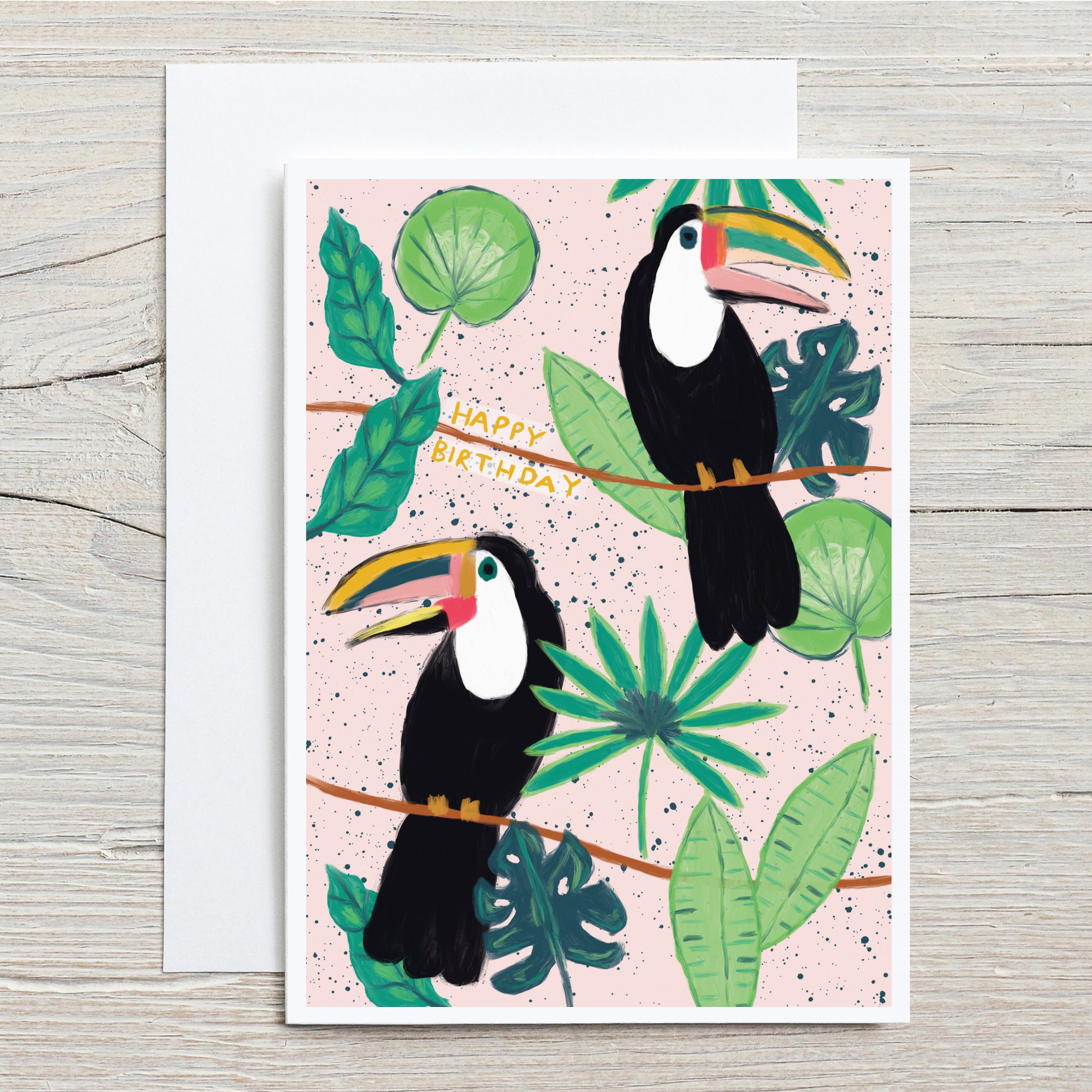 Tropical Toucan Birthday Card