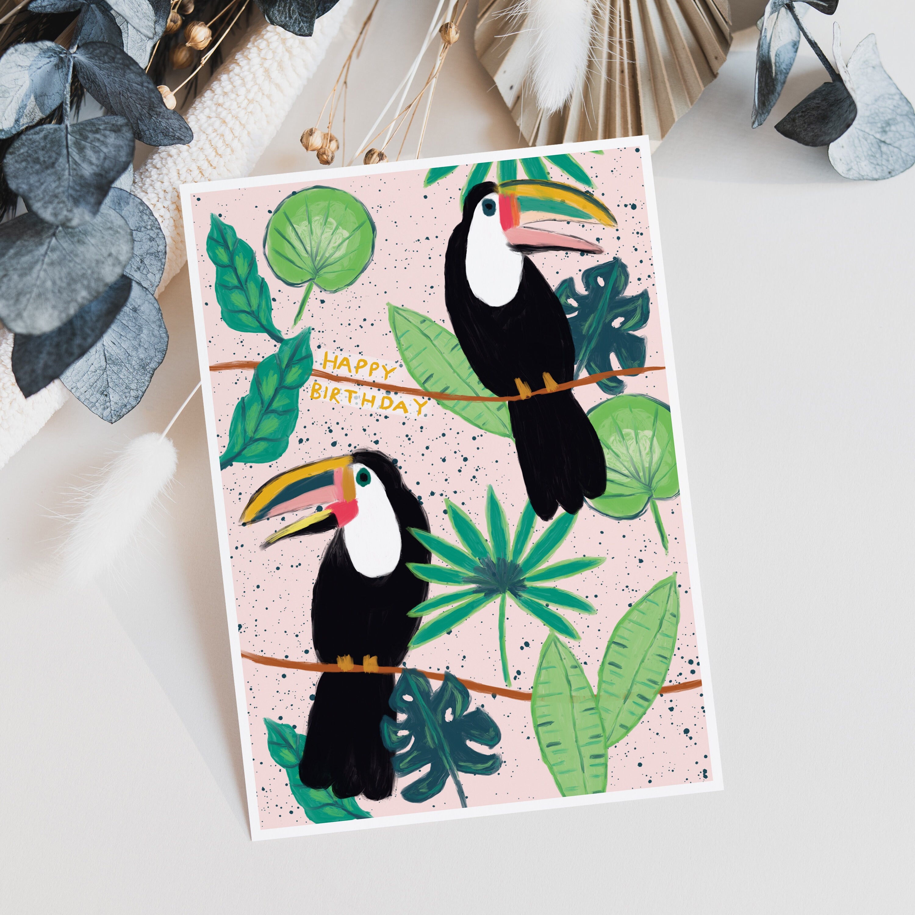 Tropical Toucan Birthday Card