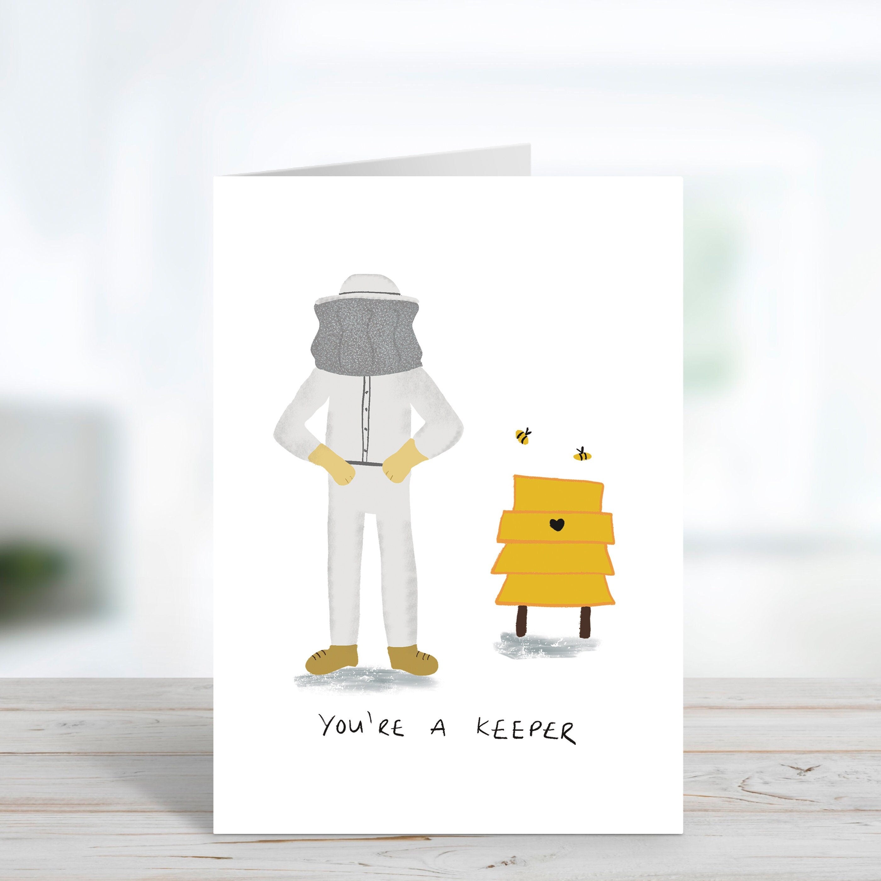 You're A Keeper Funny Pun Valentines Day Card