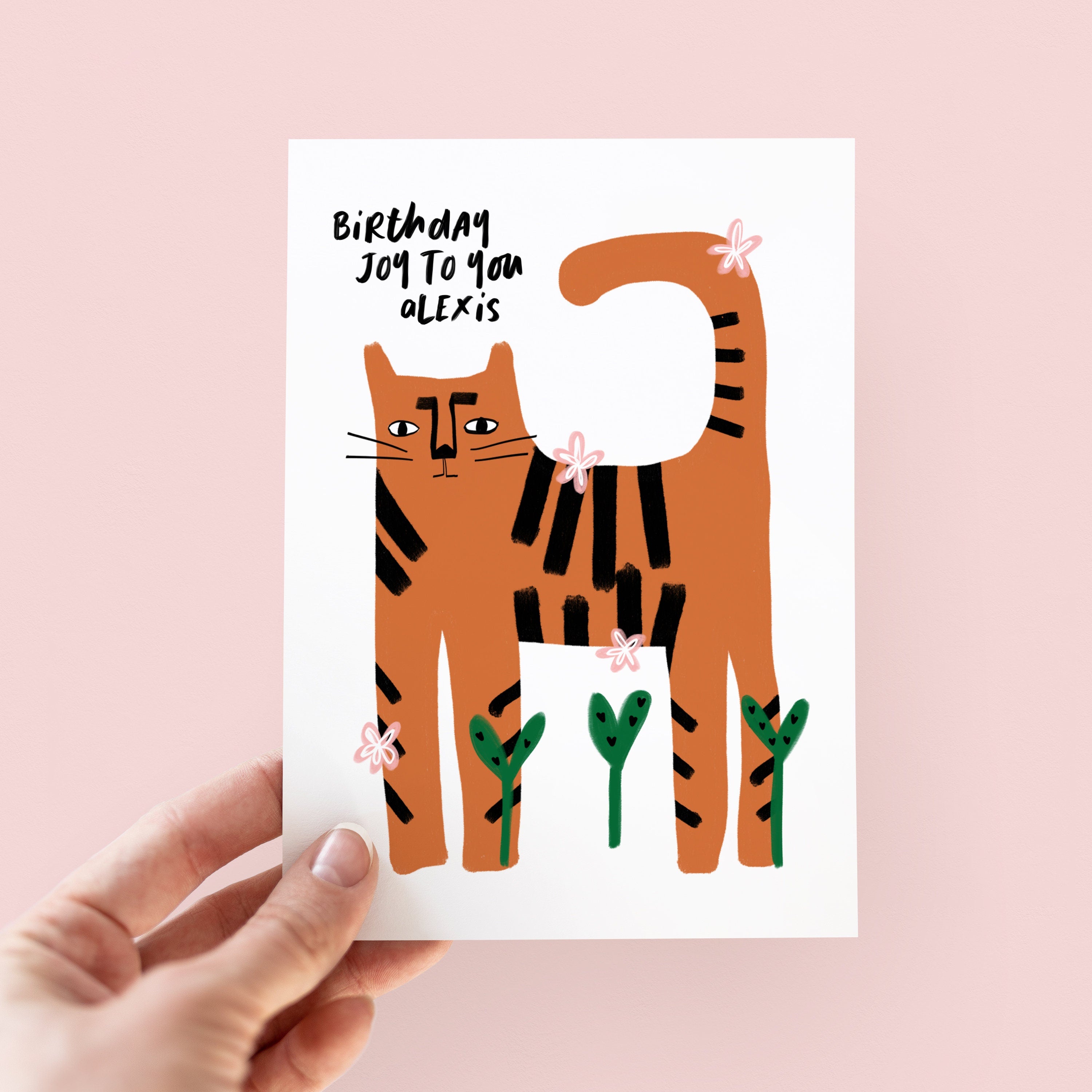 Birthday Joy Tiger Personalised Birthday Card