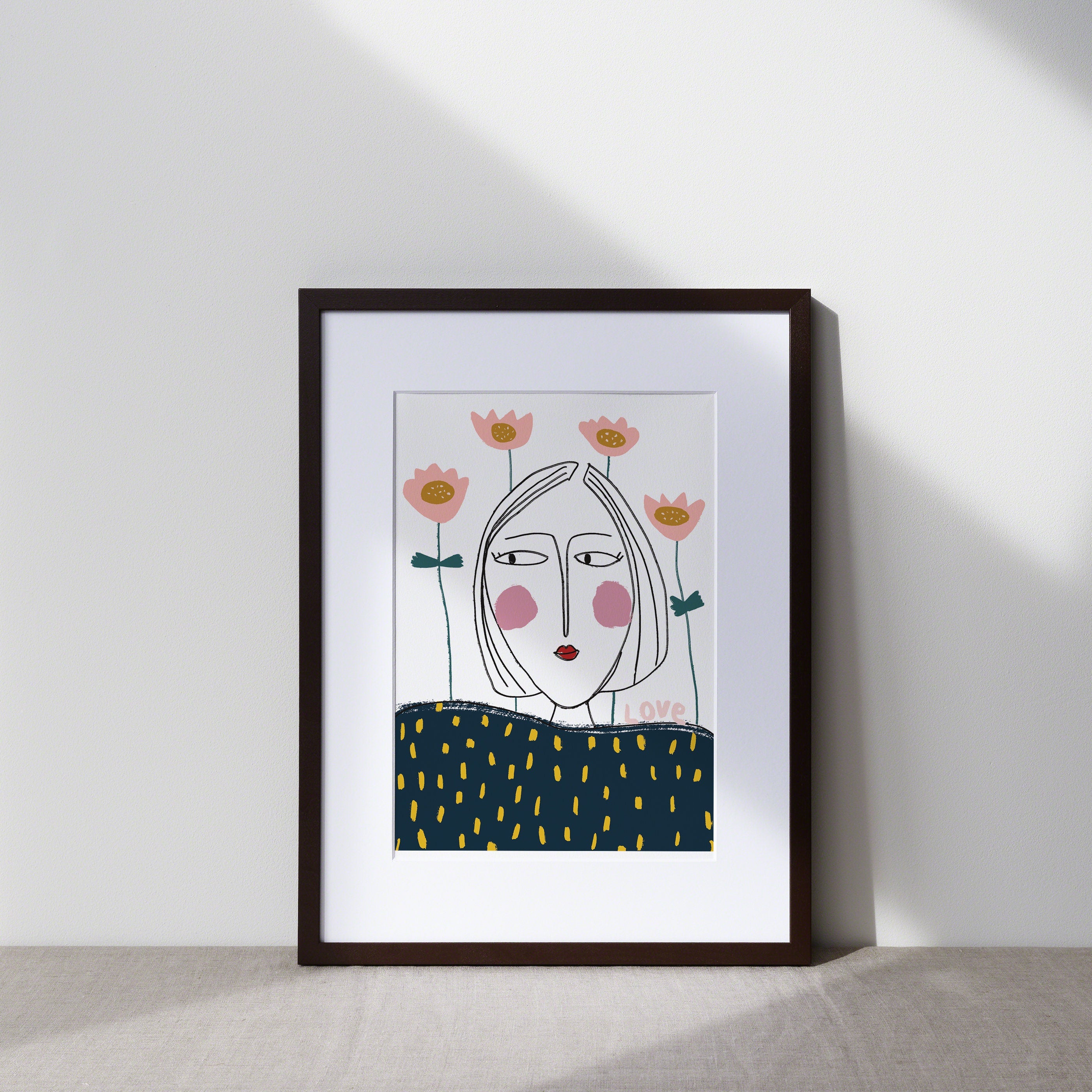 Lady Love Illustrated Art Print